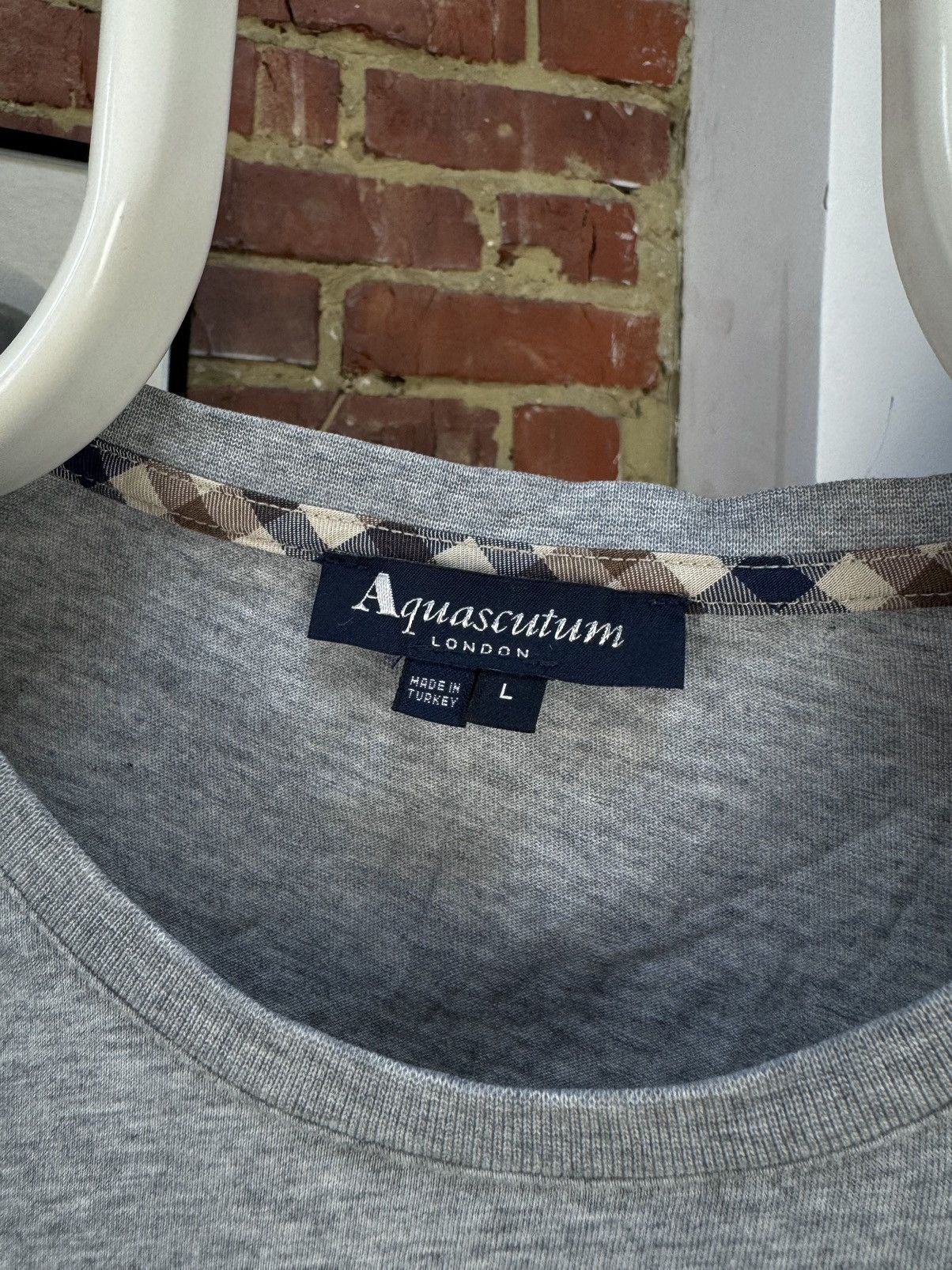 Aquascutum Aquascutum London Pockets Grey Short Sleeve T-Shirt Size US L / EU 52-54 / 3 - 8 Thumbnail