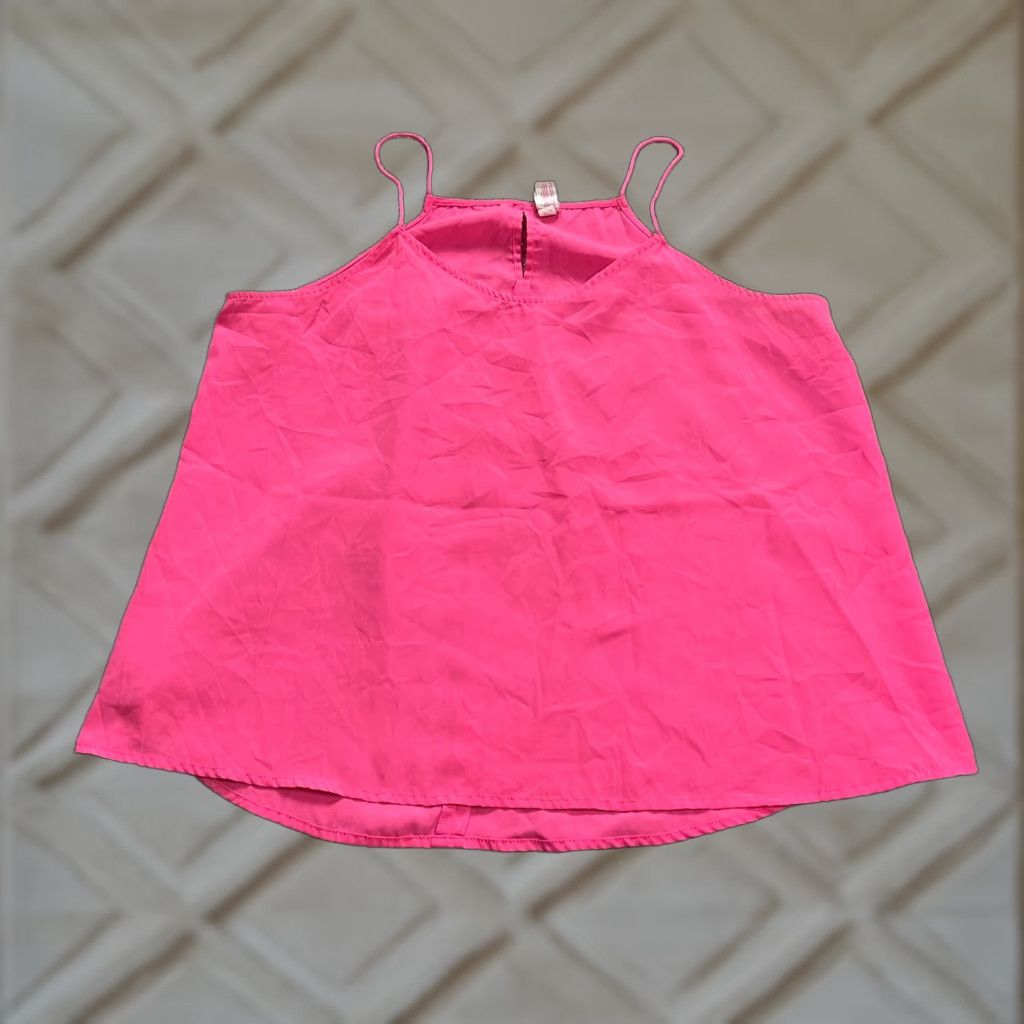 Vintage No Boundaries Camisole Tank Top Womens 2XL Pink Spaghetti V-Neck Sleeveless Casual Relaxed Modern Size XXL / US 16-18 / IT 52-54 - 1 Thumbnail