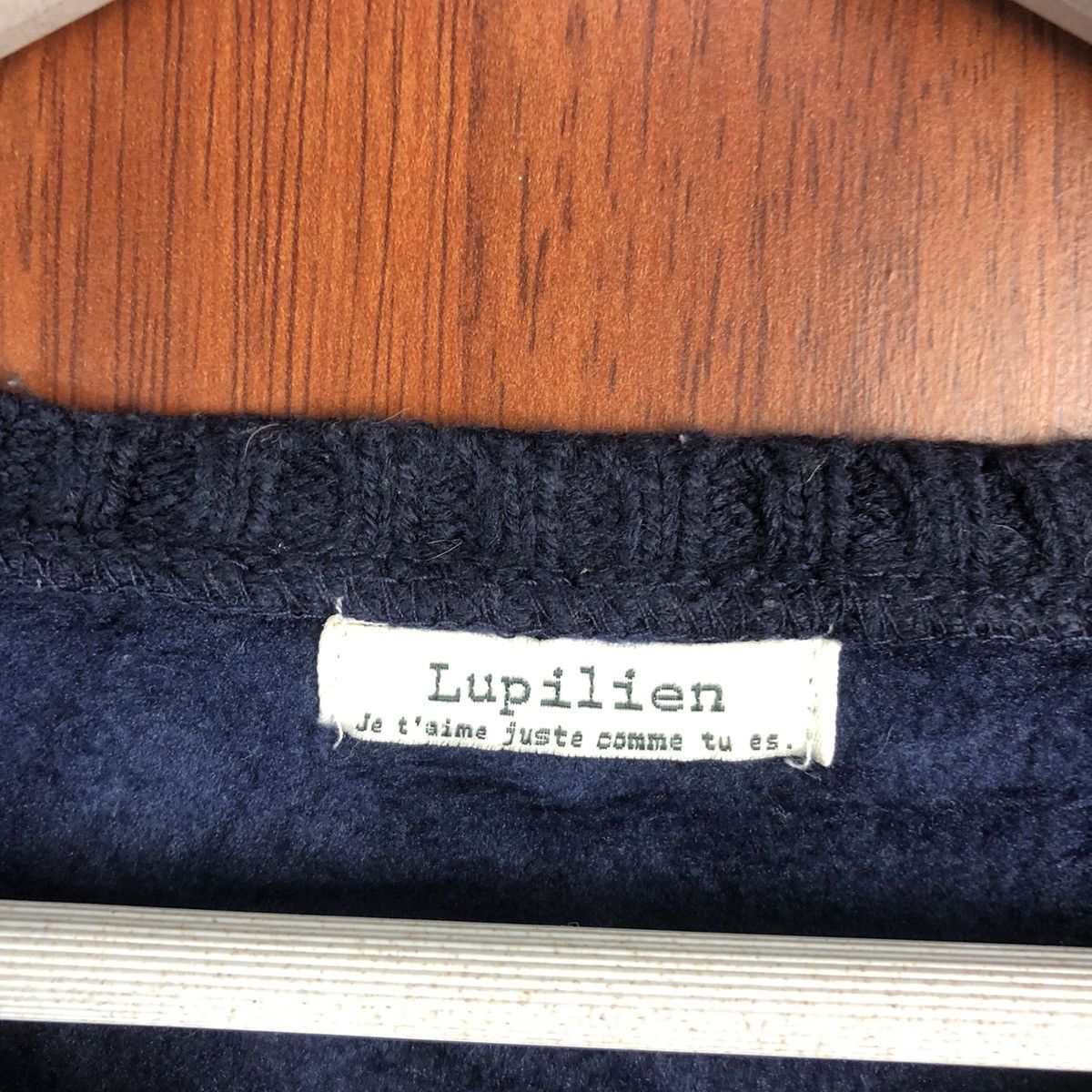 Homespun Knitwear × Japanese Brand Lupilien Dark Blue Knitwear #7549 Size L / US 10 / IT 46 - 8 Thumbnail