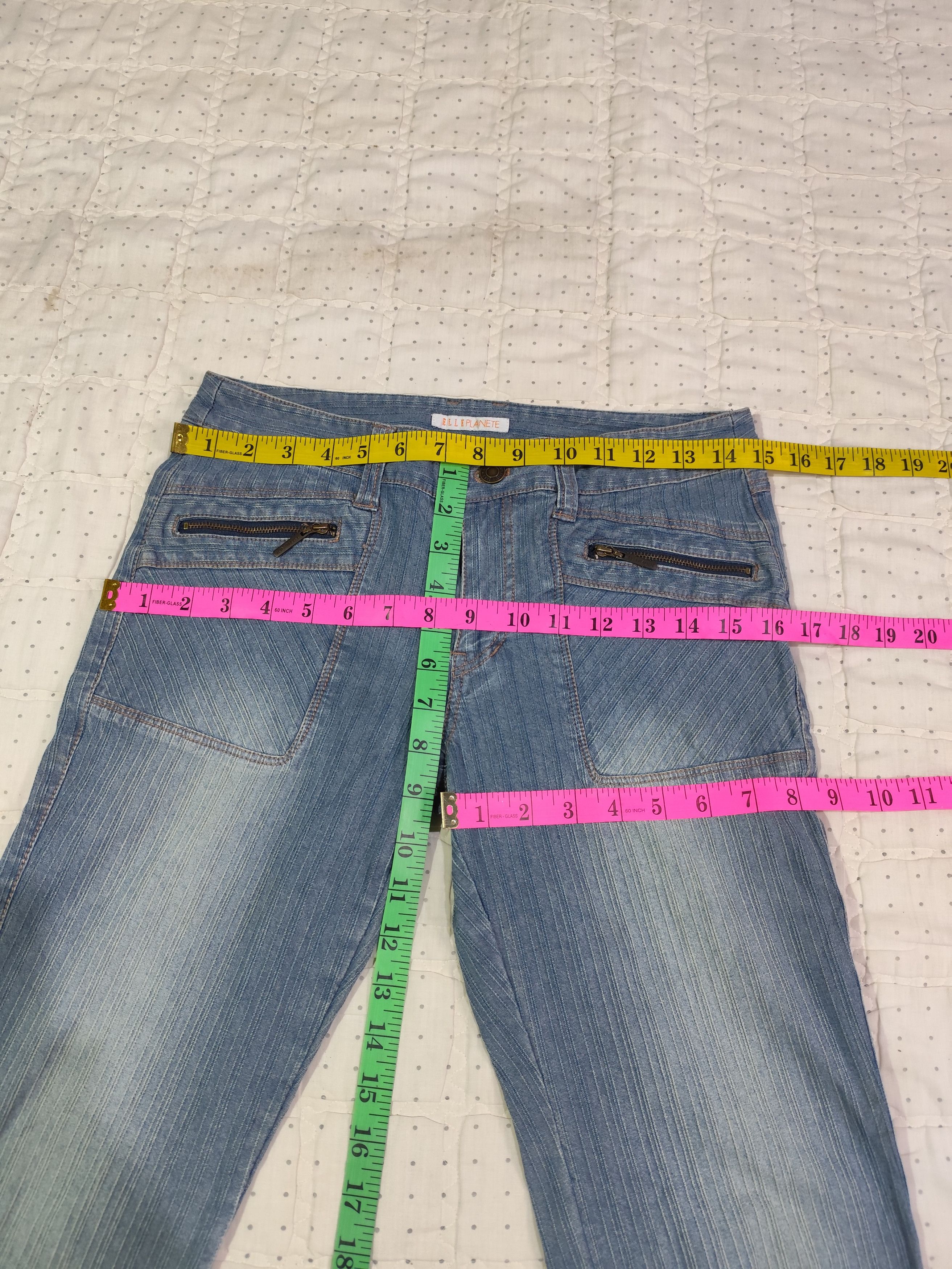 Issey Miyake × Japanese Brand Vintage Elle Planete Flare Denim J024 Size 30" / US 8 / IT 44 - 20 Thumbnail