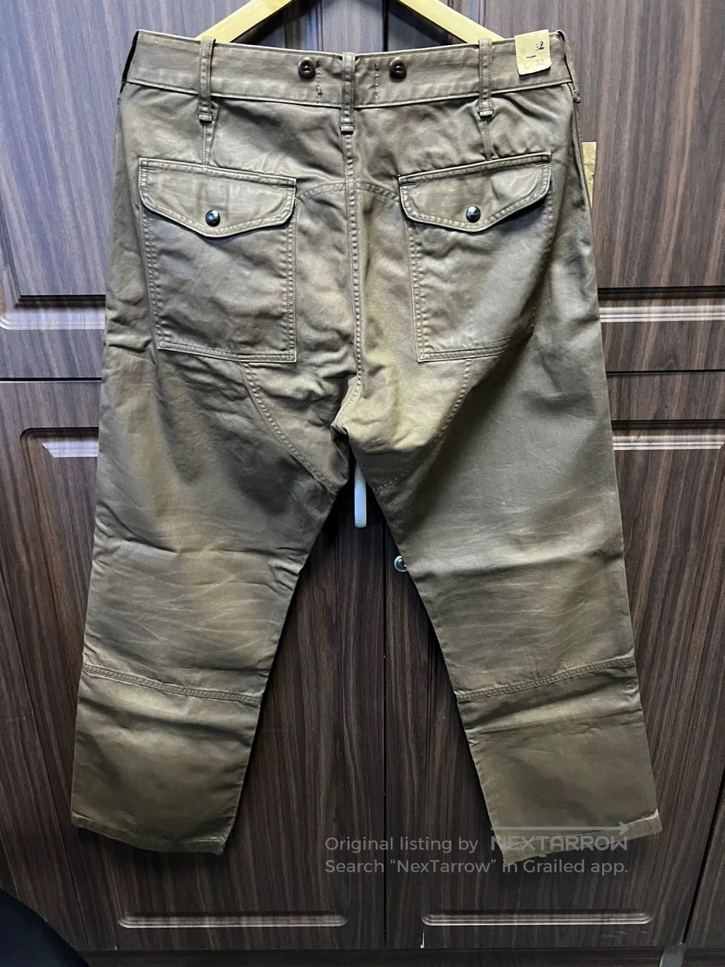 RRL Ralph Lauren RRL Oil Wax Military Long Pants Denim Jeans. Size US 32 / EU 48 - 1 Thumbnail