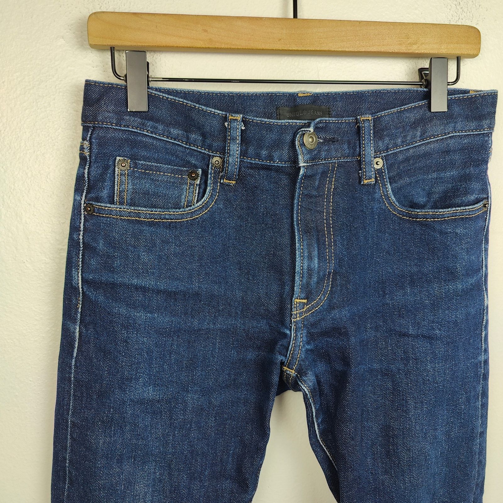 Uniqlo Uniqlo Selvedge Jeans Mens 29 Indigo Wash Slim Fit Zip Fly Size US 29 - 2 Thumbnail