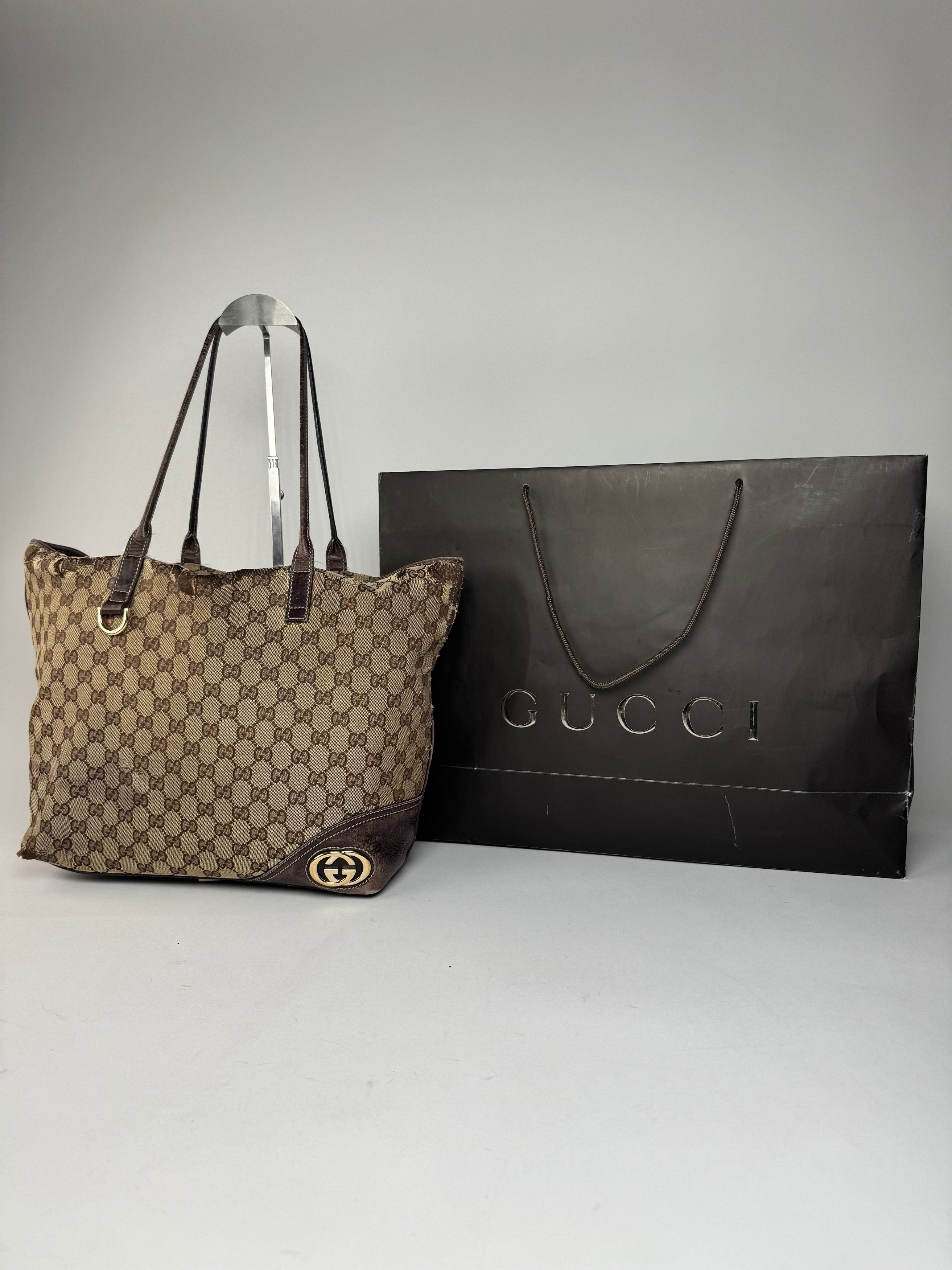Gucci Vintage Monogram Tote Bag beige Brown Size ONE SIZE - 1 Thumbnail