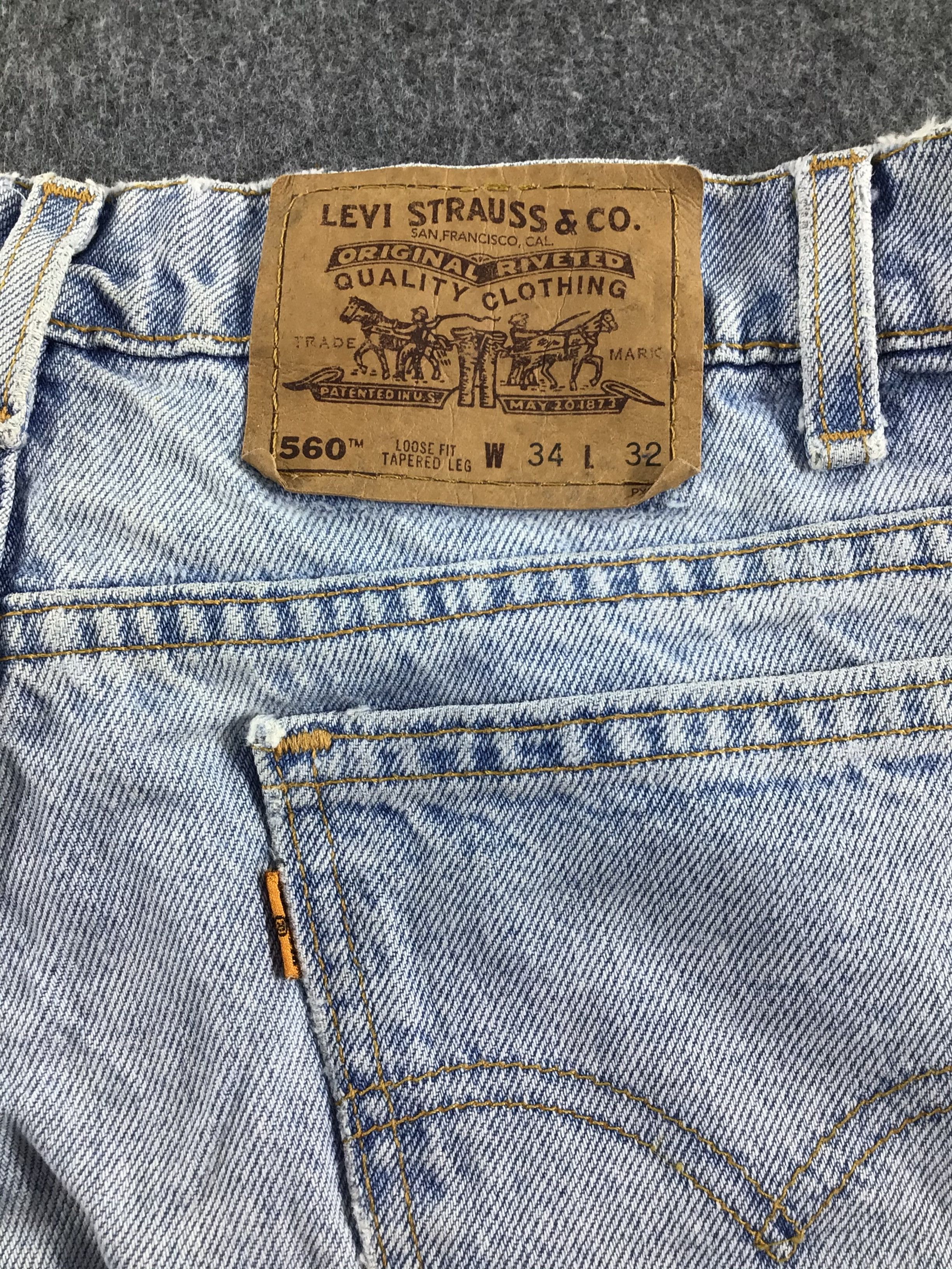 Levi's Vintage Levis 560 Orange Tab Jeans-J319 Size US 34 / EU 50 - 5 Thumbnail