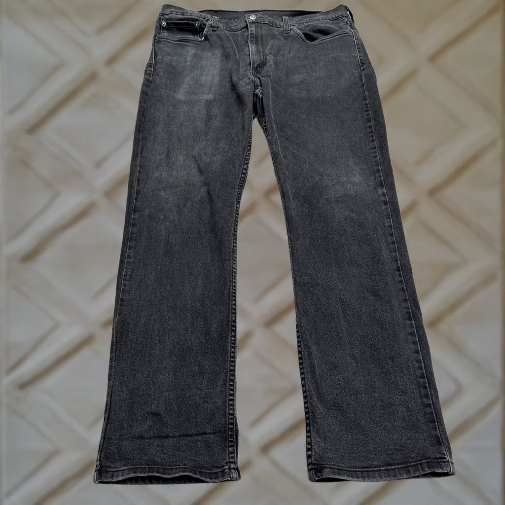 Levi's Levi's 514 Straight Leg Jeans Mens 38x32 Black Cotton Dark Wash Casual Size US 38 / EU 54 - 1 Thumbnail