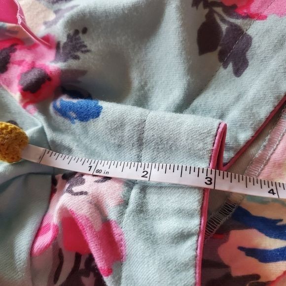 Vintage Joules Tea & Crumpets Soft Flannel Floral Cinched Sz. 14 Sho Size 36" / US 14 / IT 50 - 8 Thumbnail