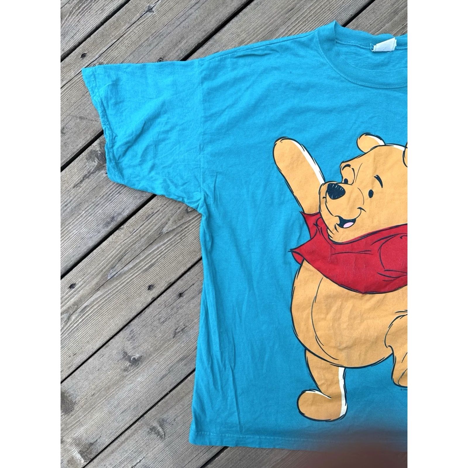 Disney VINTAGE 90s Disney Winnie the Pooh T Shirt Sun Sportswear USA Turquoise XXL Size US XXL / EU 58 / 5 - 2 Thumbnail