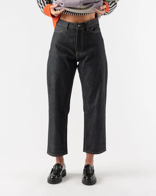 Studio Nicholson o1mle1224 Single Pleat Denim Pant in Indigo Size US 30 / EU 46 - 1 Thumbnail
