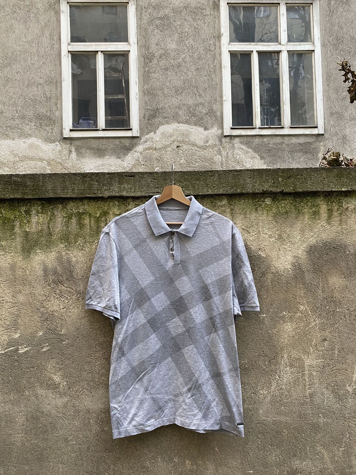 Burberry Burberry Nova Check Oveprinted Polo T-Shirt Size US L / EU 52-54 / 3 - 1 Thumbnail