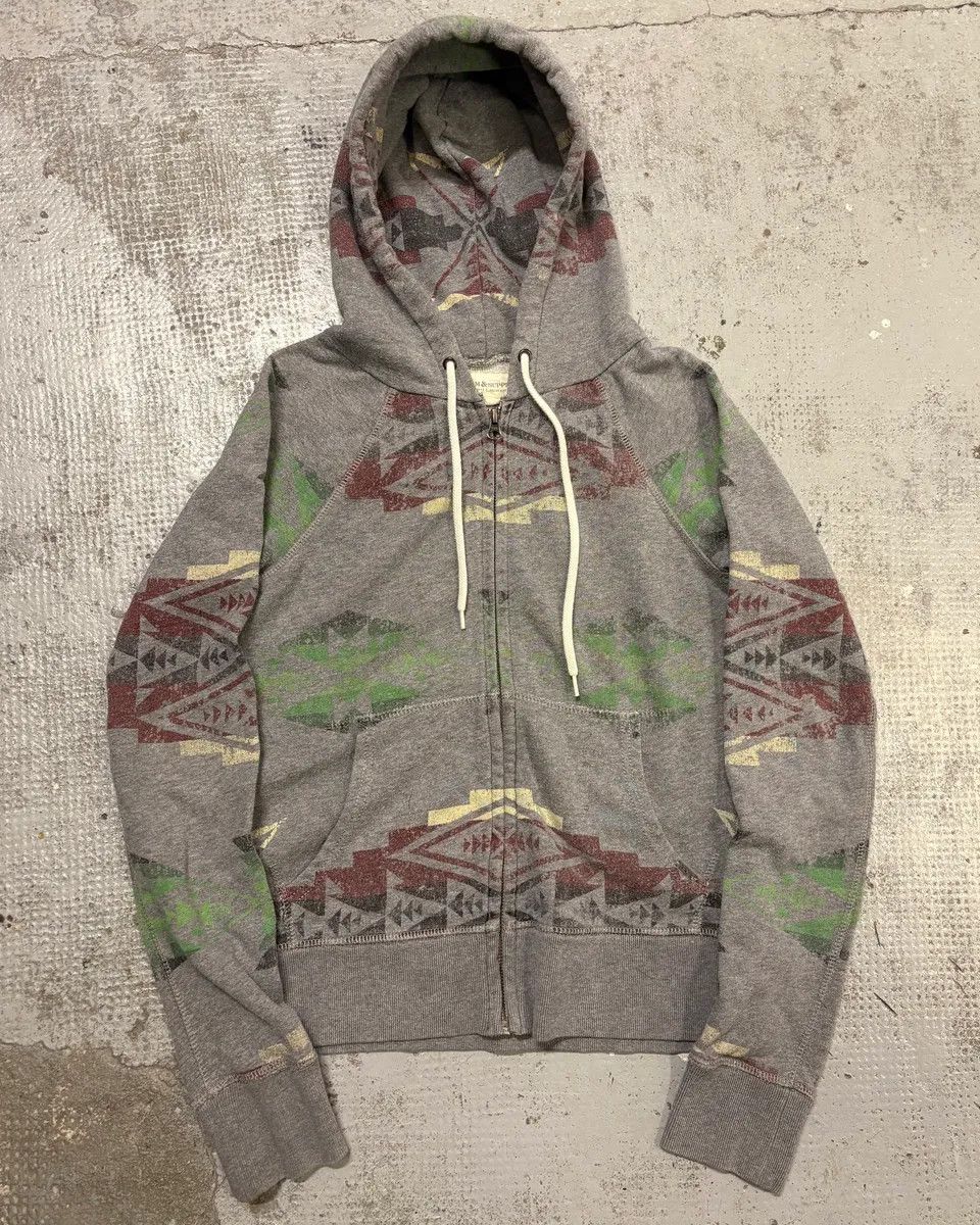 Polo Ralph Lauren 2010s Ralph Lauren Grey Native Zip-up Hoodie Size S / US 4 / IT 40 - 1 Thumbnail