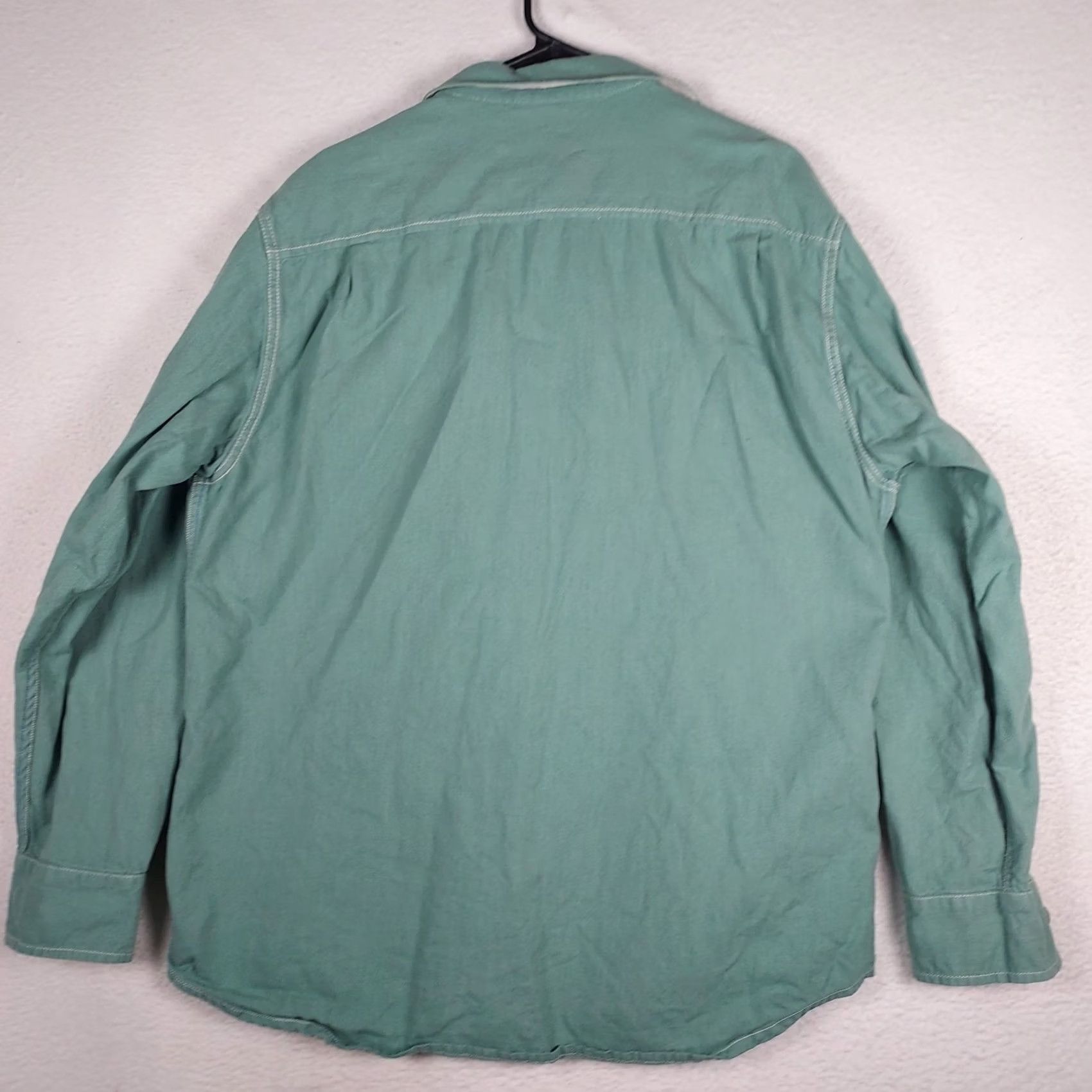 Tommy Bahama Tommy Bahama Relax Button-Up Shirt XL Green Cotton Long Sleeve with Pockets Men Size US XL / EU 56 / 4 - 2 Thumbnail