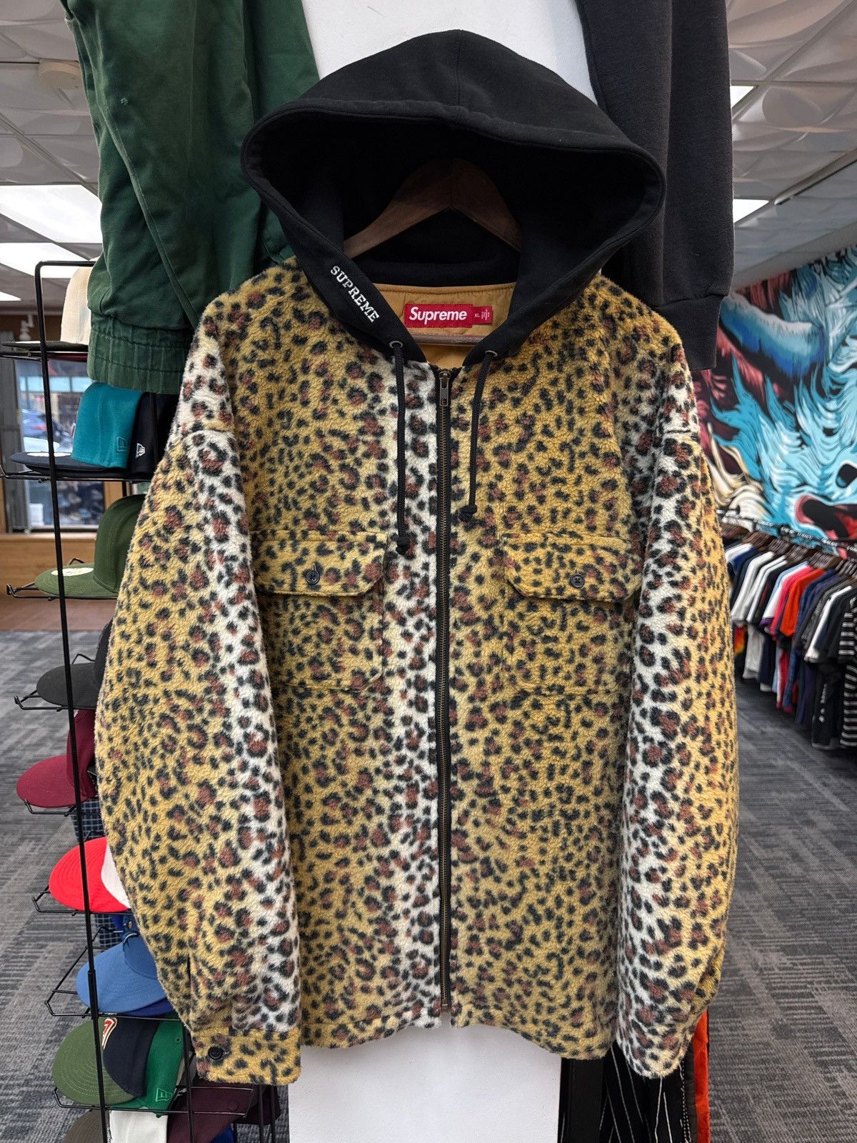 Supreme Supreme Brown Leopard Fleece Zip Up Size US XL / EU 56 / 4 - 1 Thumbnail