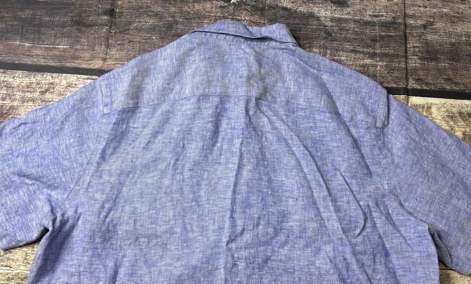 UNTUCKit Untuckit Shirt Men's 2XL Cameron Linen Button Down Size US XXL / EU 58 / 5 - 6 Thumbnail