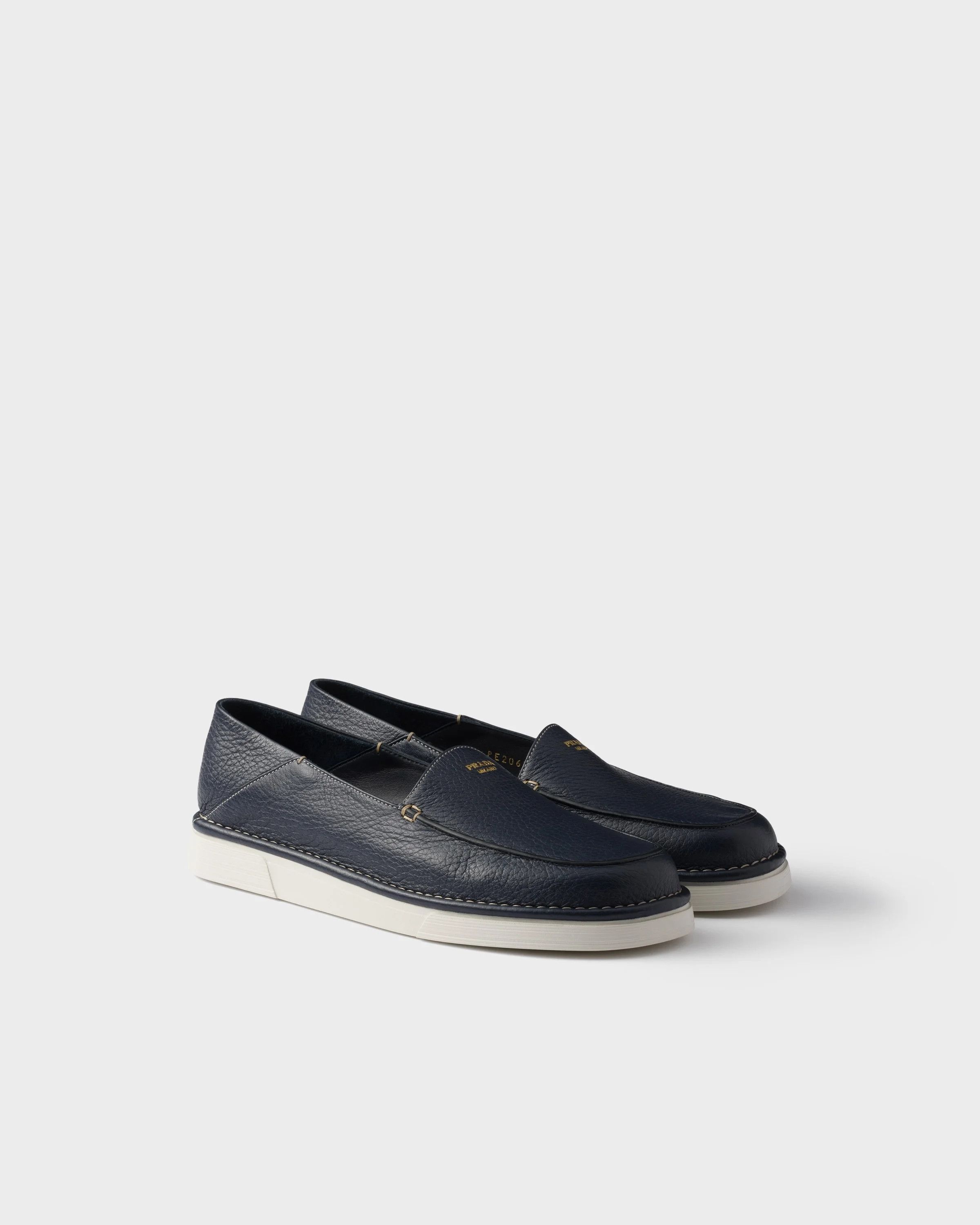 Prada o1w1db10526 Leather Slip-Ons in Blue Size US 11 / EU 44 - 2 Thumbnail
