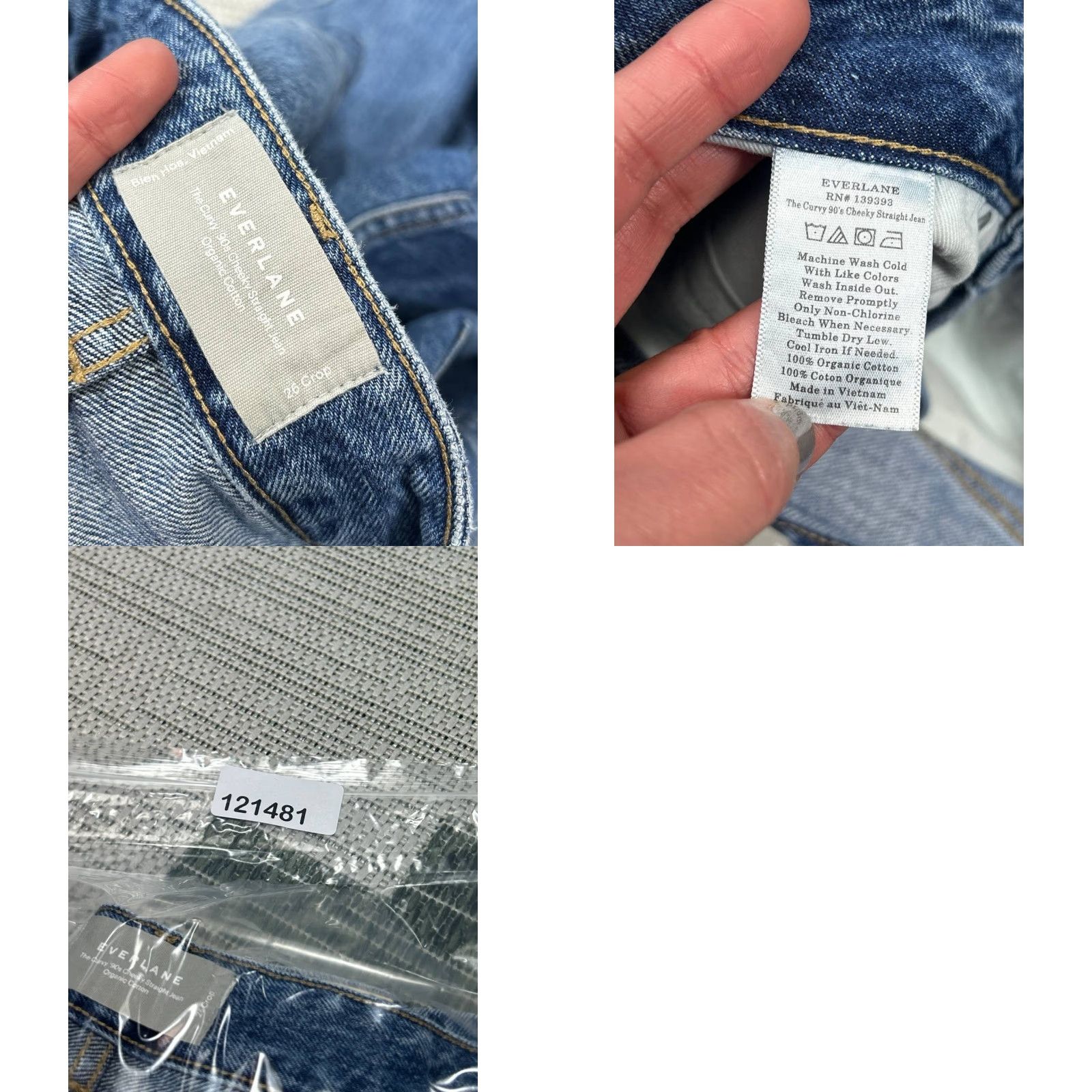 Everlane Everlane The Curvy 90s Cheeky Straight Crop Jeans Womens 26 Blue High Rise 24x26 Size 26" / US 2 / IT 38 - 8 Thumbnail
