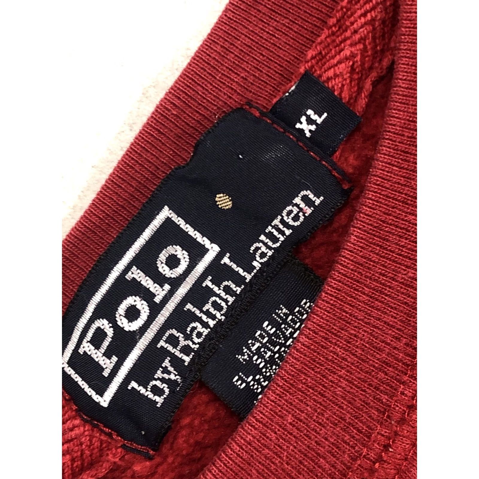 Polo Ralph Lauren Polo Ralph Lauren Men's Red Crew Neck Sweatshirt Long Sleeve XL Size US XL / EU 56 / 4 - 4 Thumbnail