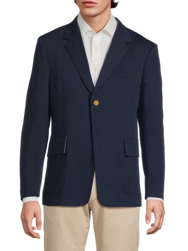 Thom Browne Thom Browne Navy Cotton Sport Jacket Size 40R - 1 Thumbnail