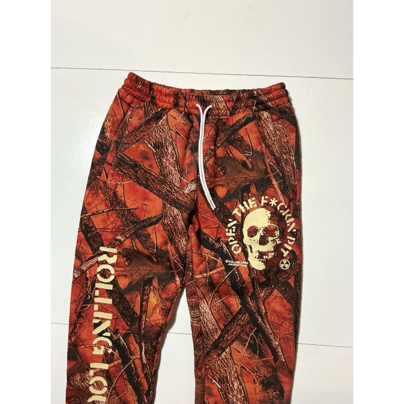 Vintage VINTAGE Rolling Loud Open The Pit OG Skull Orange Camouflage Camo Jogger Sweatpants L Mens Size US 33 - 5 Thumbnail