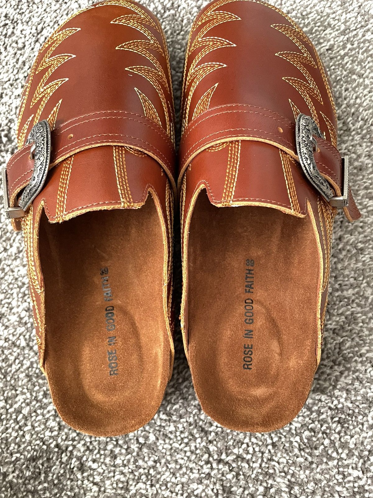 ROSE IN GOOD FAITH Cowboy Mules (6m) Size US 6 / EU 39 - 6 Thumbnail