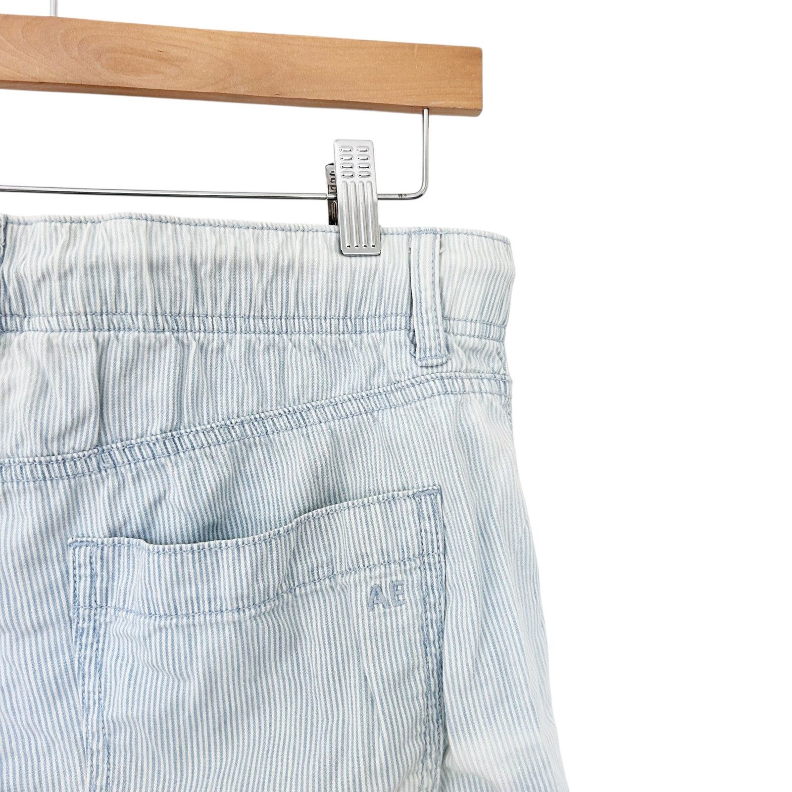 Other American Eagle Blue White Pinstripe Pants Sz 4 Size 27" / US 4 / IT 40 - 4 Thumbnail