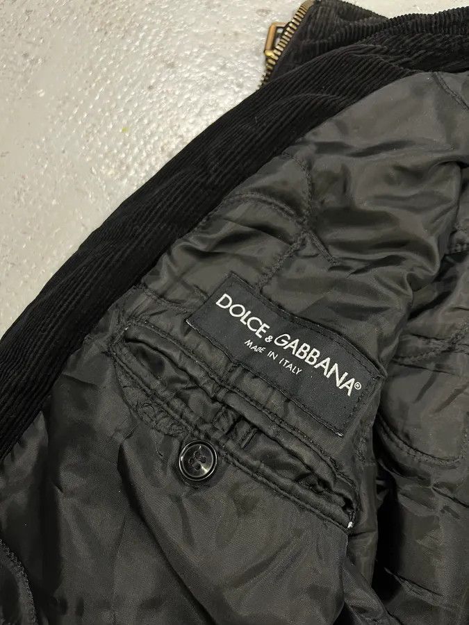 Dolce & Gabbana 2000s Dolce & Gabbana Cargo Black Corduroy Jacket Size US M / EU 48-50 / 2 - 9 Thumbnail