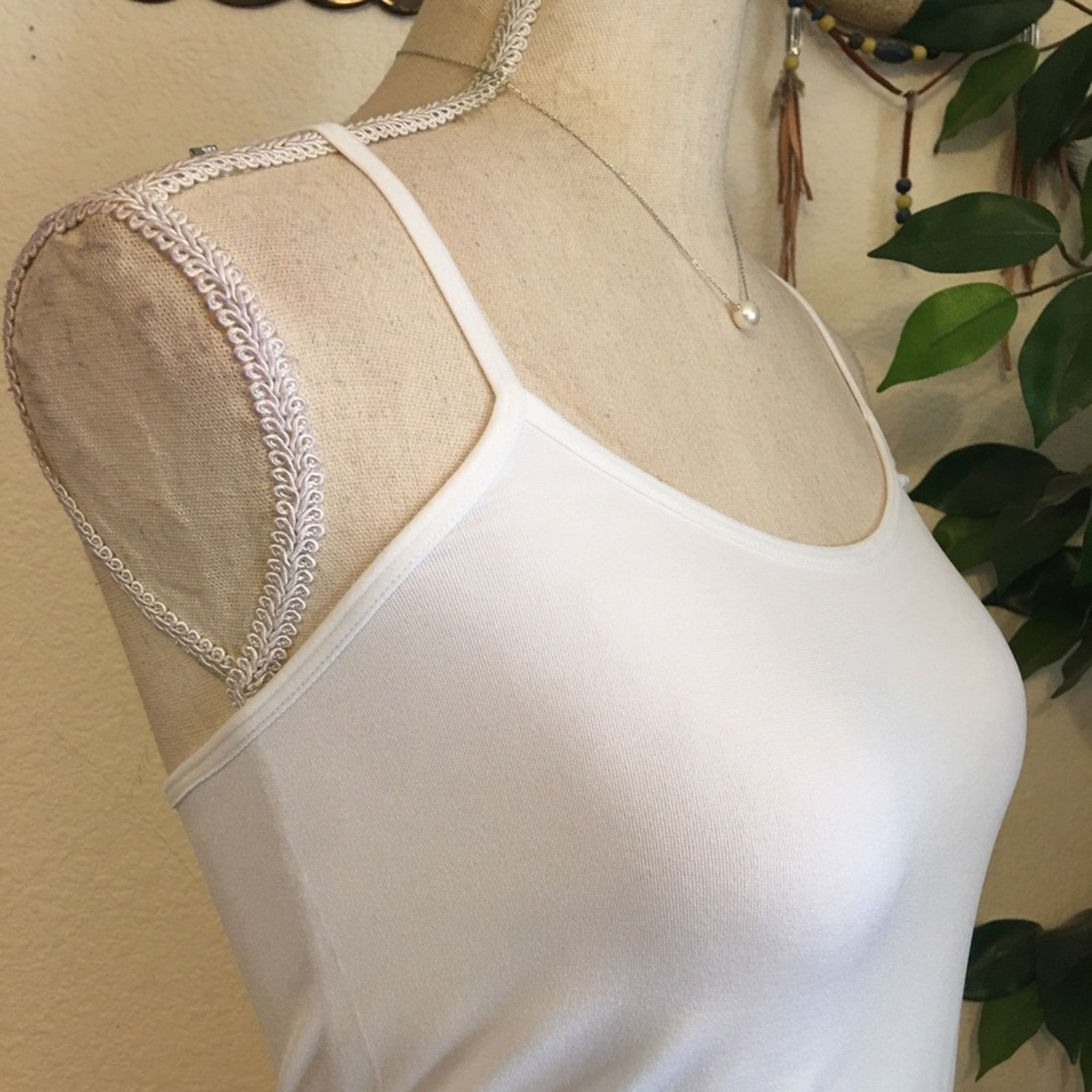Vintage Vintage faux pearl on silver chain necklace Size ONE SIZE - 2 Thumbnail