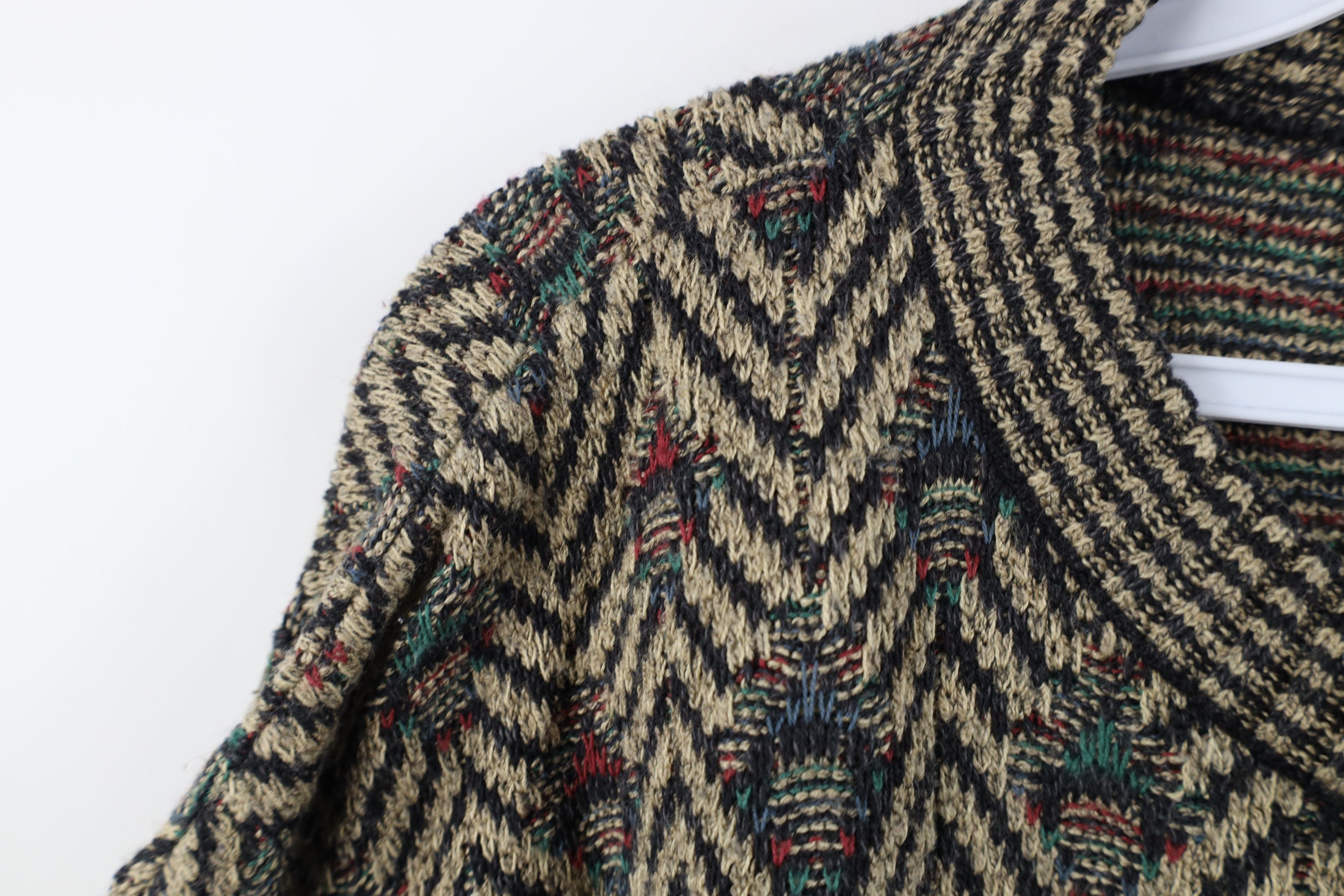 Vintage Vintage 90s Streetwear Herringbone Knit Crewneck Sweater USA Size US M / EU 48-50 / 2 - 6 Thumbnail