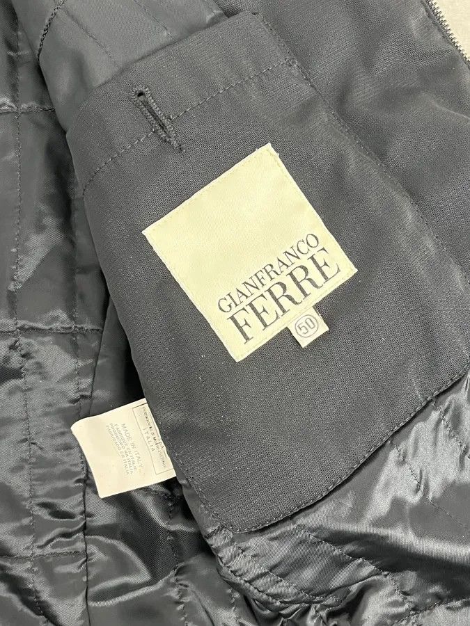 Gianfranco Ferre 2000s Gianfranco Ferré Black Nylon & Leather Bomber Jacket Size US M / EU 48-50 / 2 - 10 Thumbnail