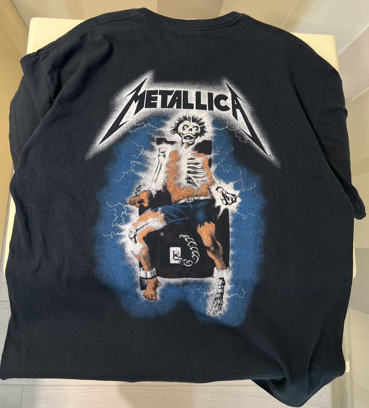 Metallica × Vintage Metallica Ride The Lightning Y2K Hanes Rock Metal Band Tour Size US M / EU 48-50 / 2 - 4 Thumbnail