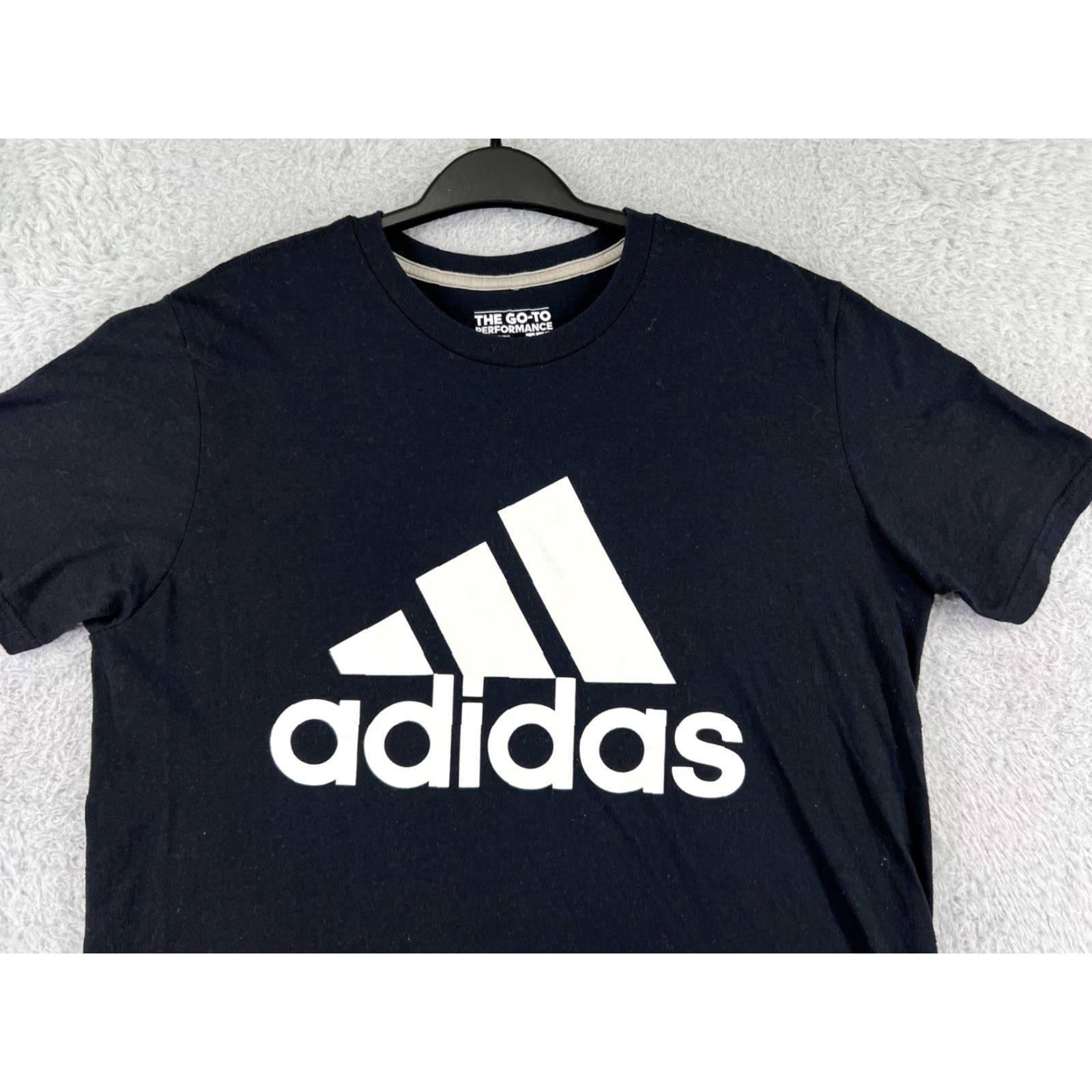 Adidas Adidas Shirt Mens Large Black Short Sleeve Crew Neck Polyester Logo Size US L / EU 52-54 / 3 - 5 Thumbnail