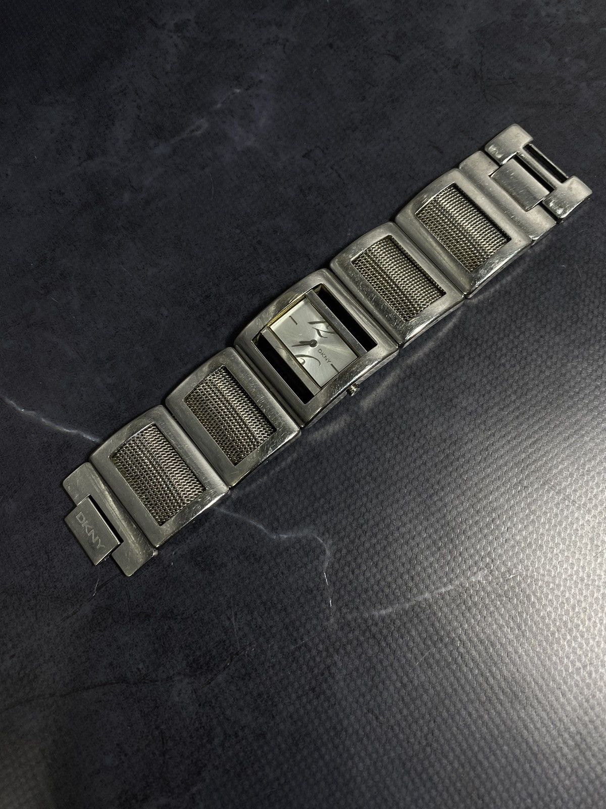 Hysteric Glamour DKNY Vintage 00s Stainless Steel Cuff Watch | Bold Design Size ONE SIZE - 1 Thumbnail