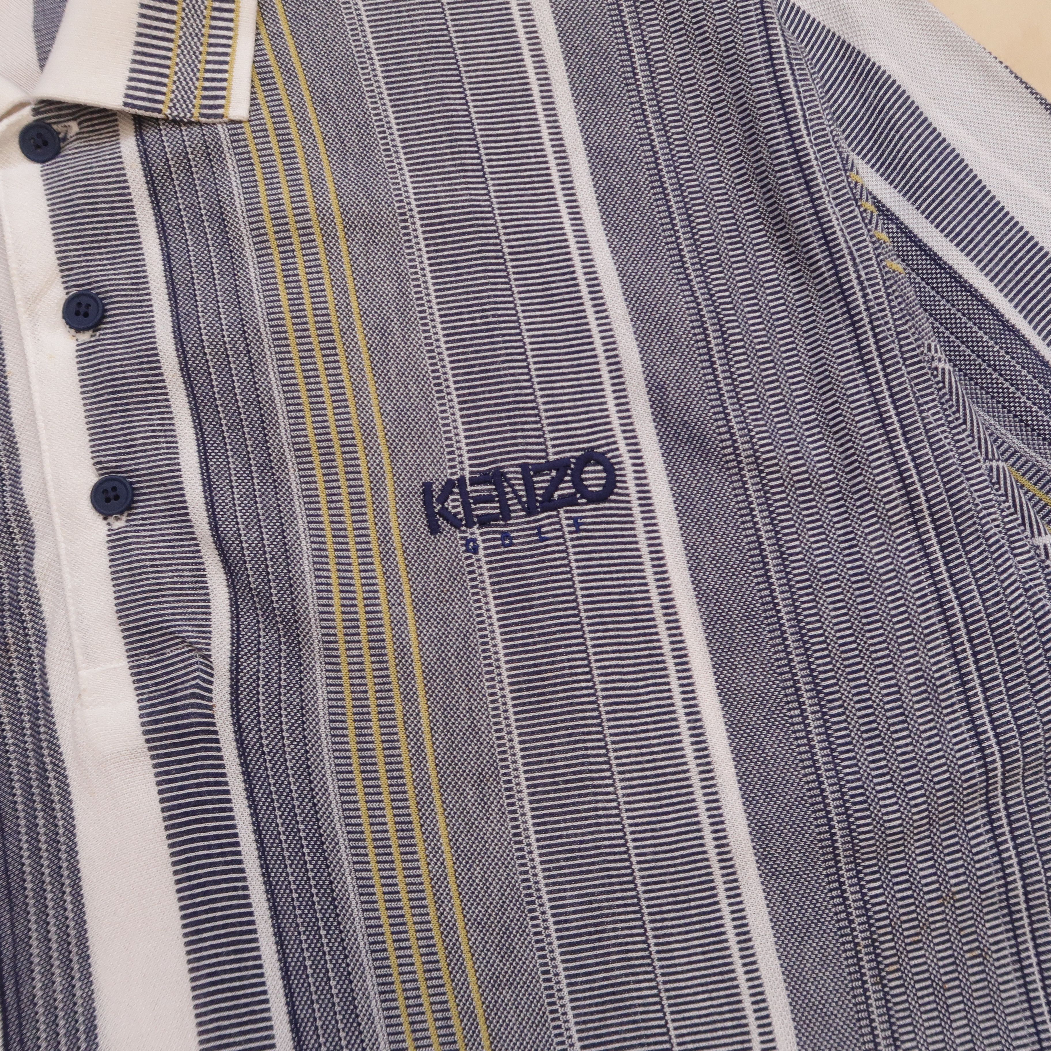 Kenzo 90s Vintage Kenzo Golf Psychedelic Stripe Polo Shirt Size US M / EU 48-50 / 2 - 7 Thumbnail