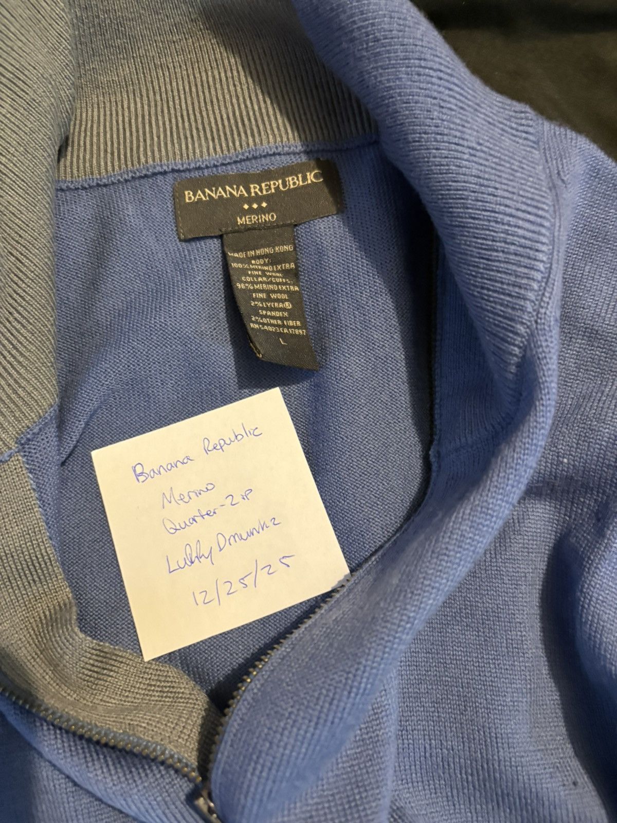 Banana Republic Banana Republic merino wool quarter zip Size US L / EU 52-54 / 3 - 3 Thumbnail