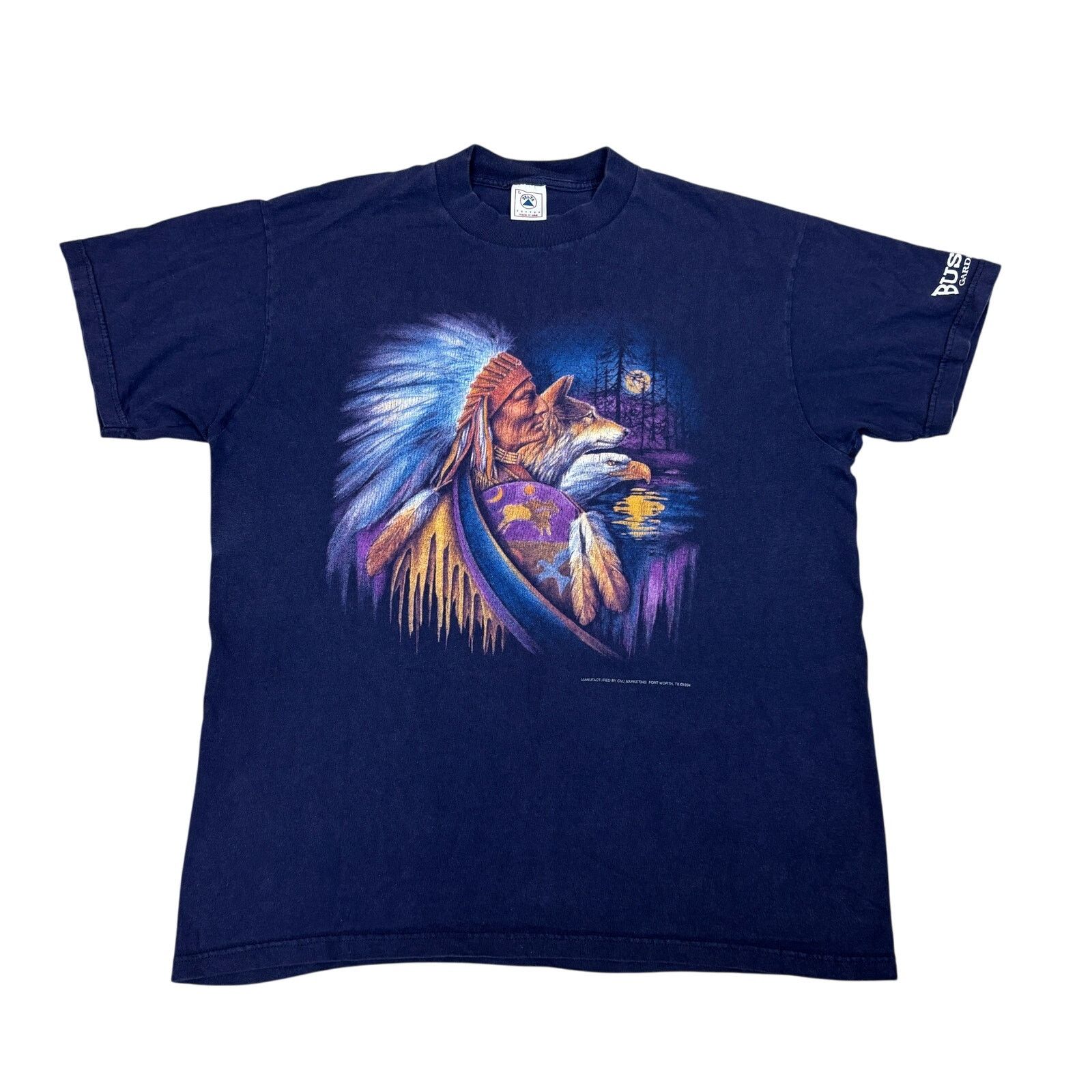 Delta × Vintage Vintage 90s Delta Chief Wolf Eagle Busch Gardens Shirt Men L Size US L / EU 52-54 / 3 - 1 Thumbnail