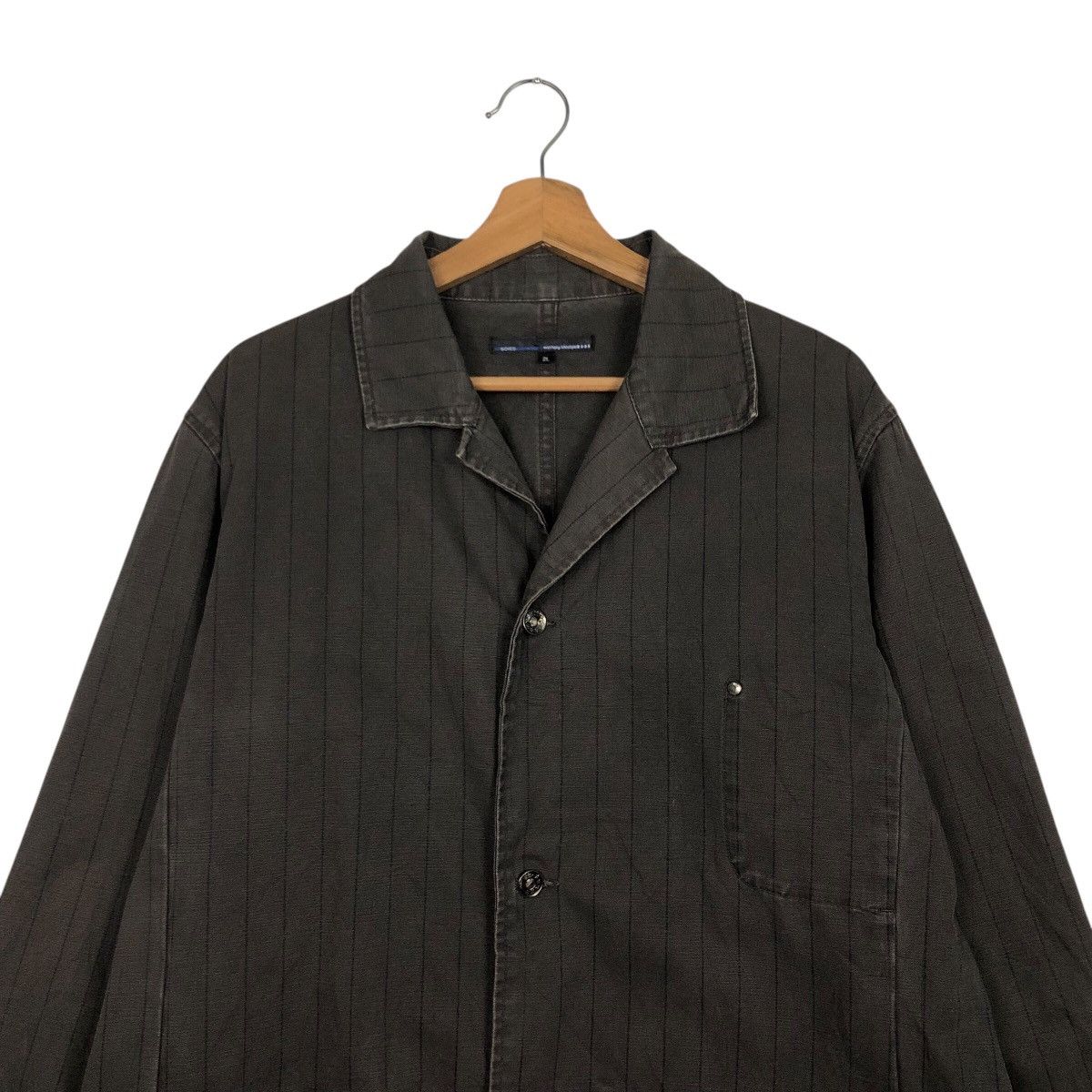 Japanese Brand Scyes Pinstripe Lightweight Mac Jacket Issey Miyake Hickory Size US L / EU 52-54 / 3 - 4 Thumbnail