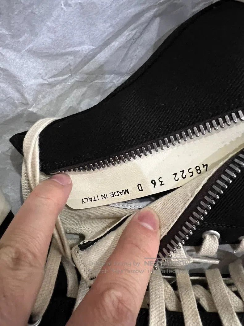 Rick Owens Rick Owens Canvas High Top Sneakers- Size US 10 / EU 43 - 4 Thumbnail