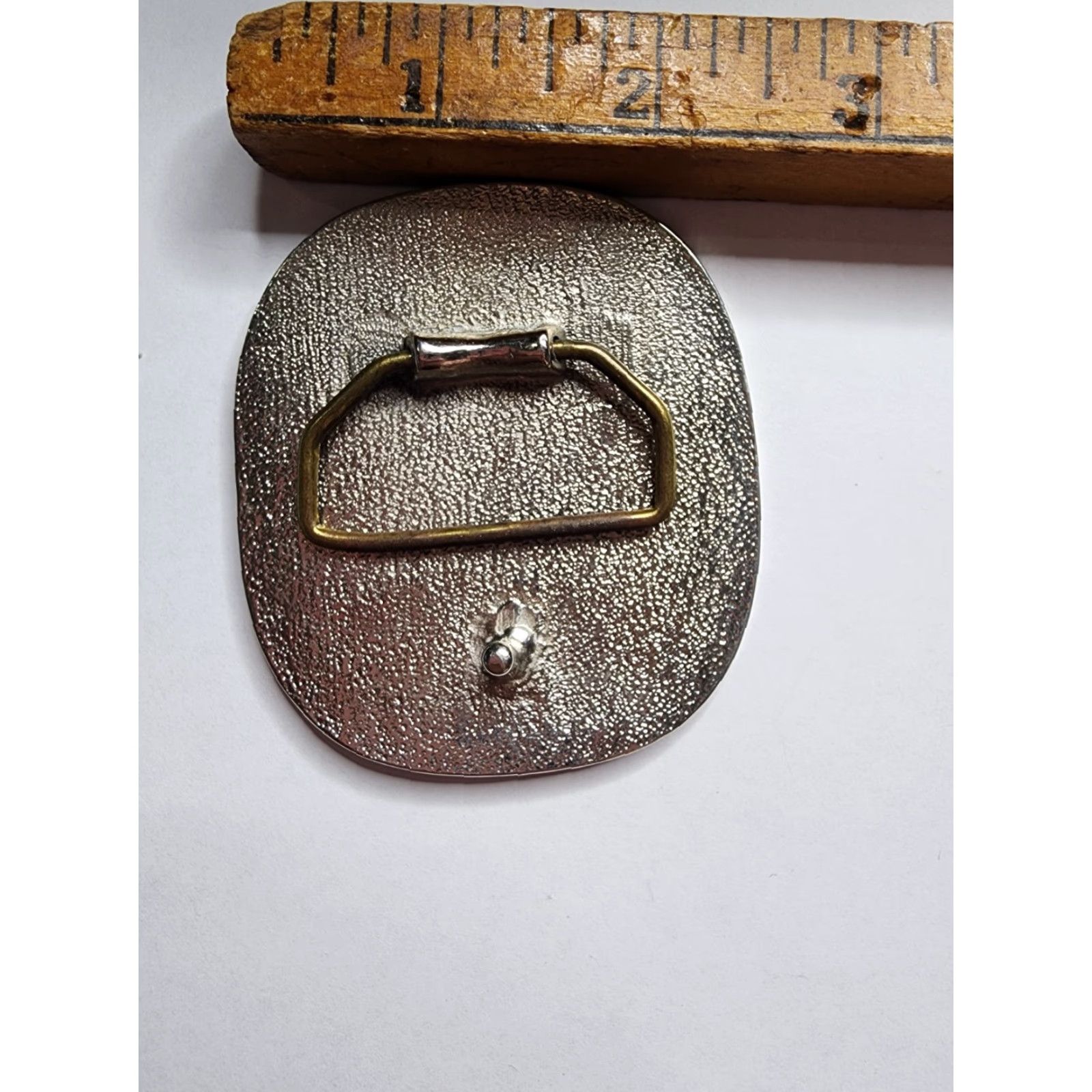 VonZipper VINTAGE Vonzipper Belt Buckle Large Enamel Silver Black Men's Belt Buckle 2 in Fits 2 in Silver 60s 70s 80s Mens Size ONE SIZE - 3 Thumbnail