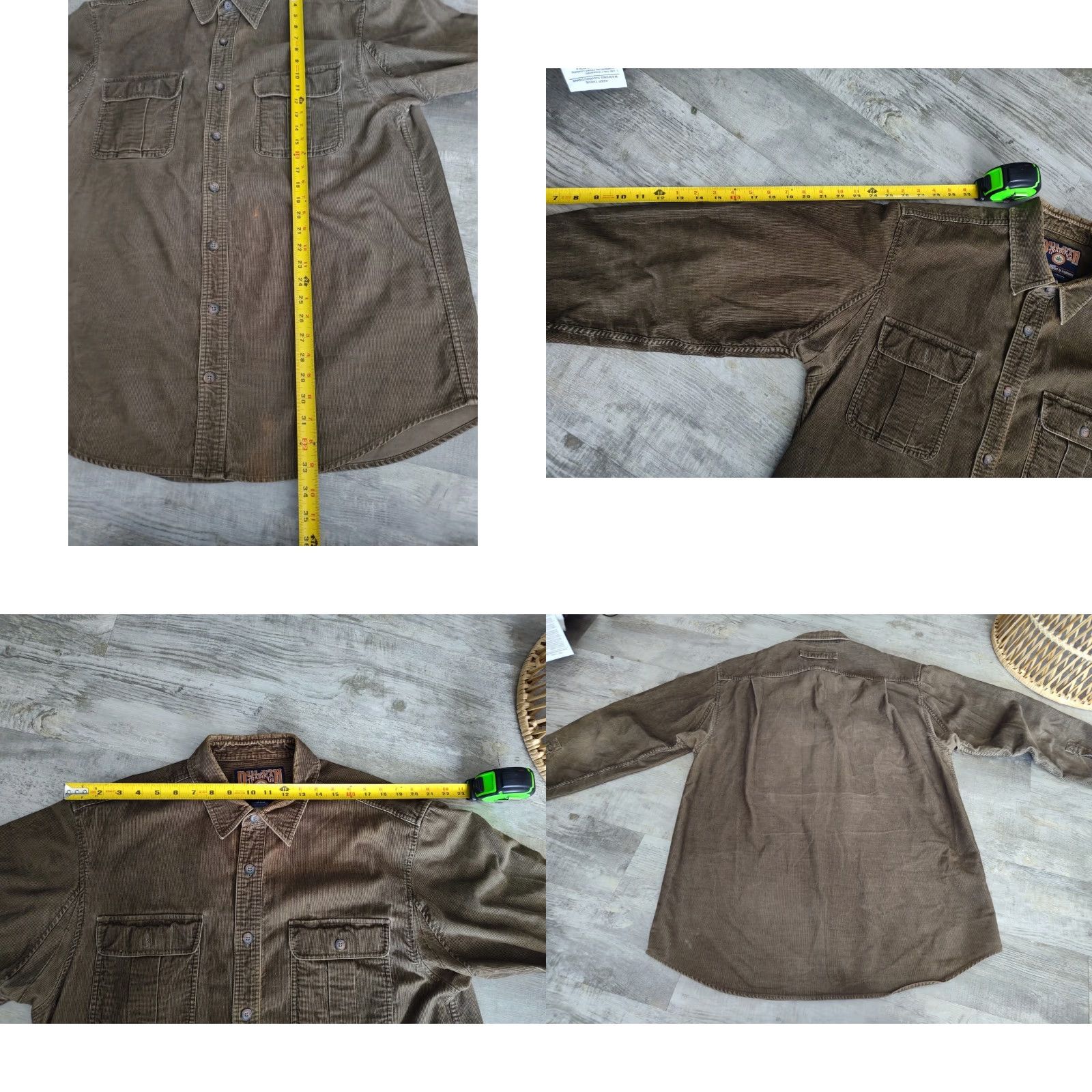 CO Duluth Corduroy Button Up Shirt Mens Large Tall Long Sleeve Vintage Brown Cotton Heavyweight Pockets 90s Workwear 90s Mens Size US L / EU 52-54 / 3 - 9 Thumbnail