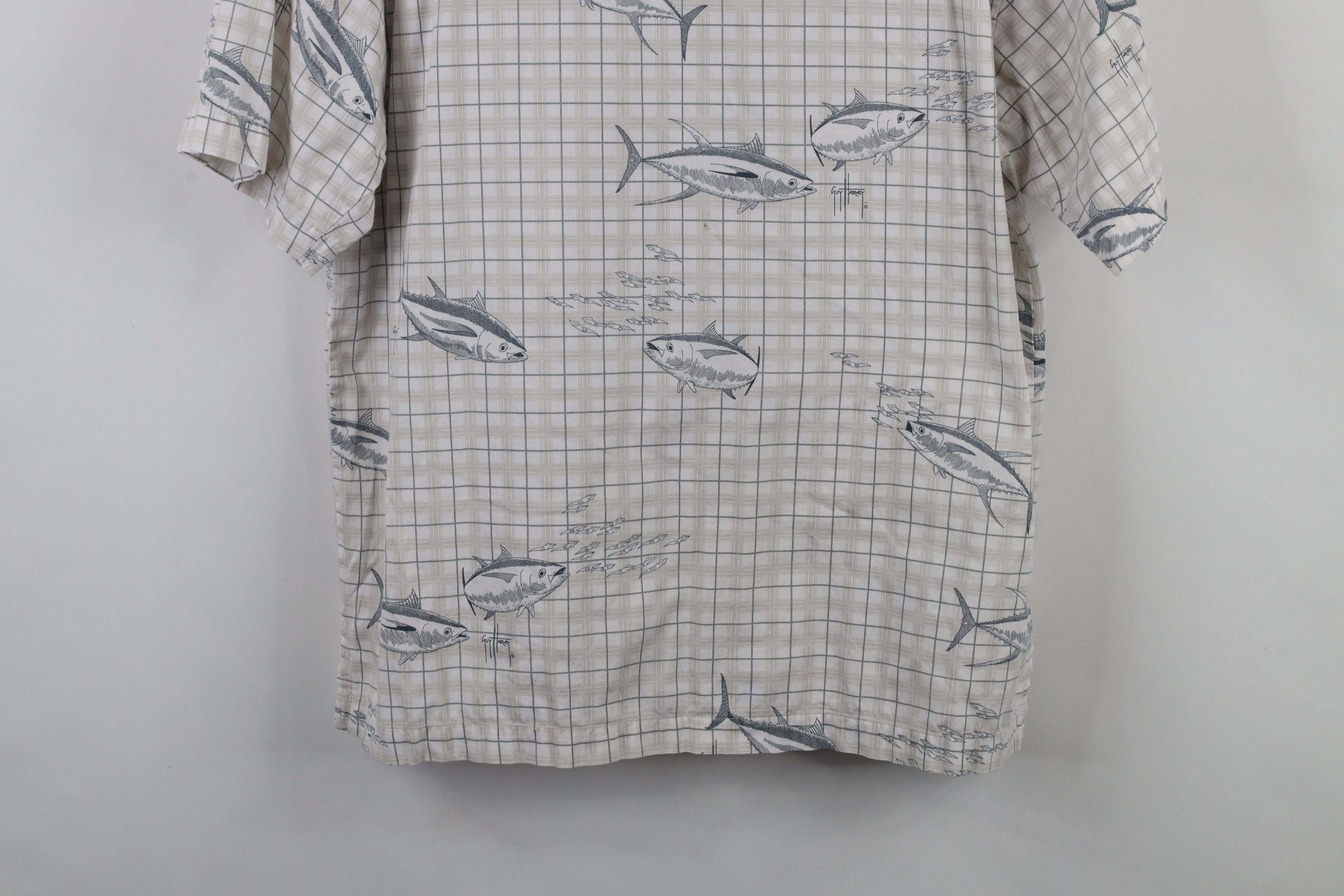 Vintage Vintage Guy Harvey Aftco Print Short Sleeve Button Shirt Size US L / EU 52-54 / 3 - 11 Thumbnail