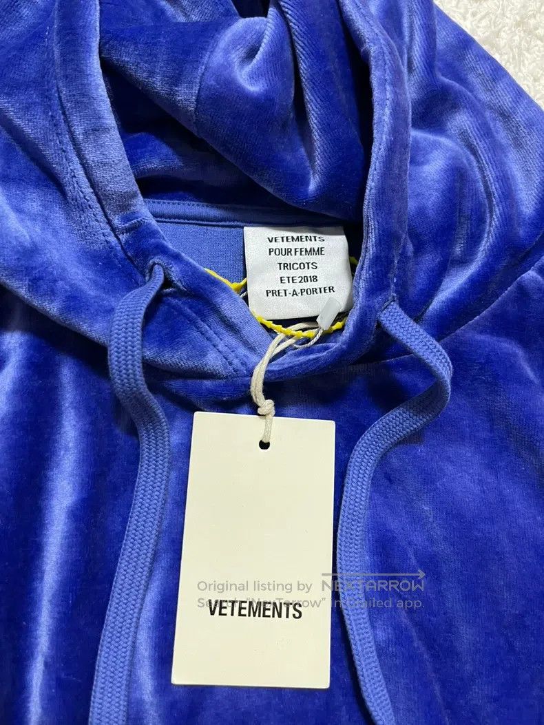 Vetements Vetements Sparkling diamond velvet hoodie Size US M / EU 48-50 / 2 - 6 Thumbnail