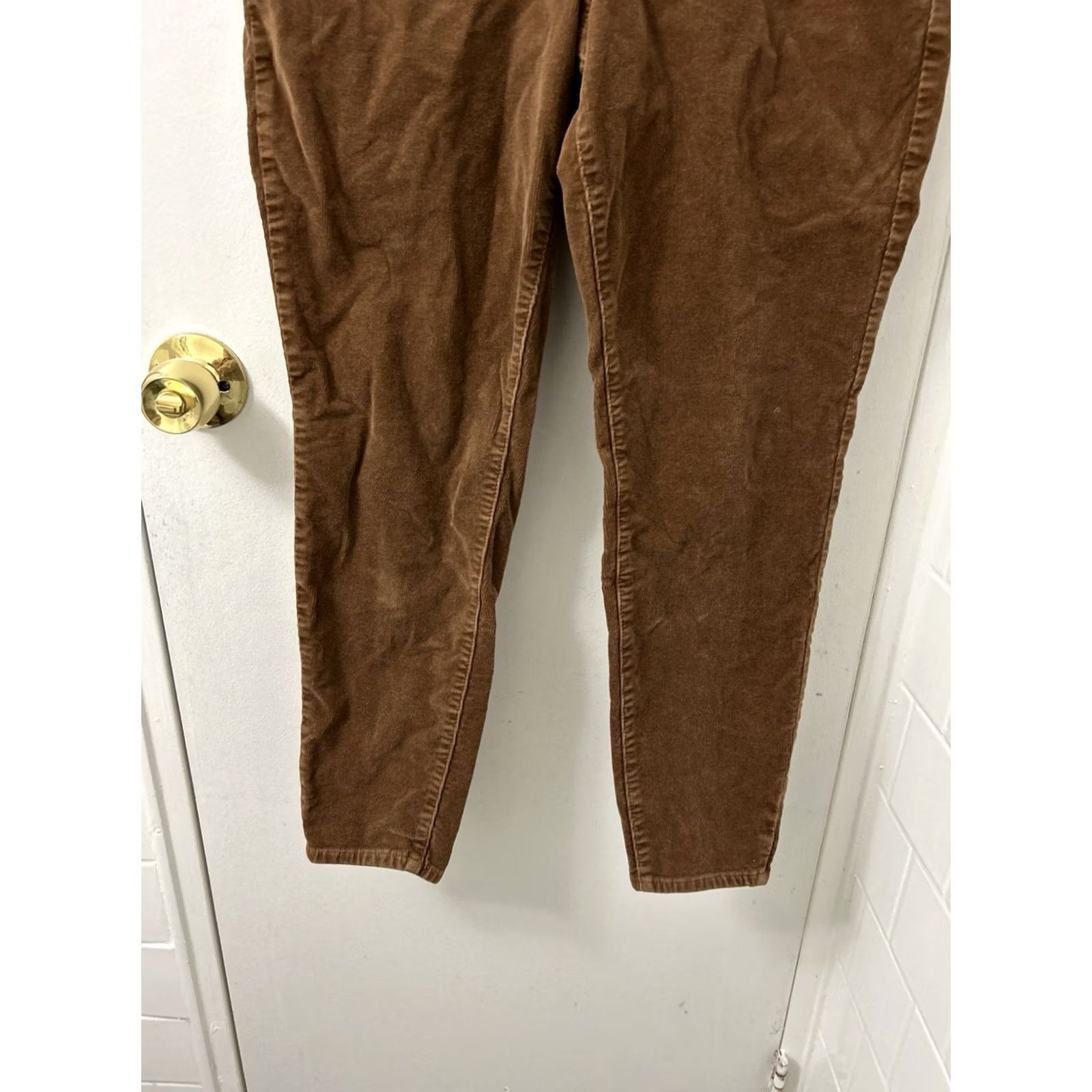 Talbots Talbots Corduroy Jegging Womens 10P Brown Stretch Pants Skinny Zipper Button Front Pockets Logo 25in Inseam Size 32" / US 10 / IT 46 - 3 Thumbnail