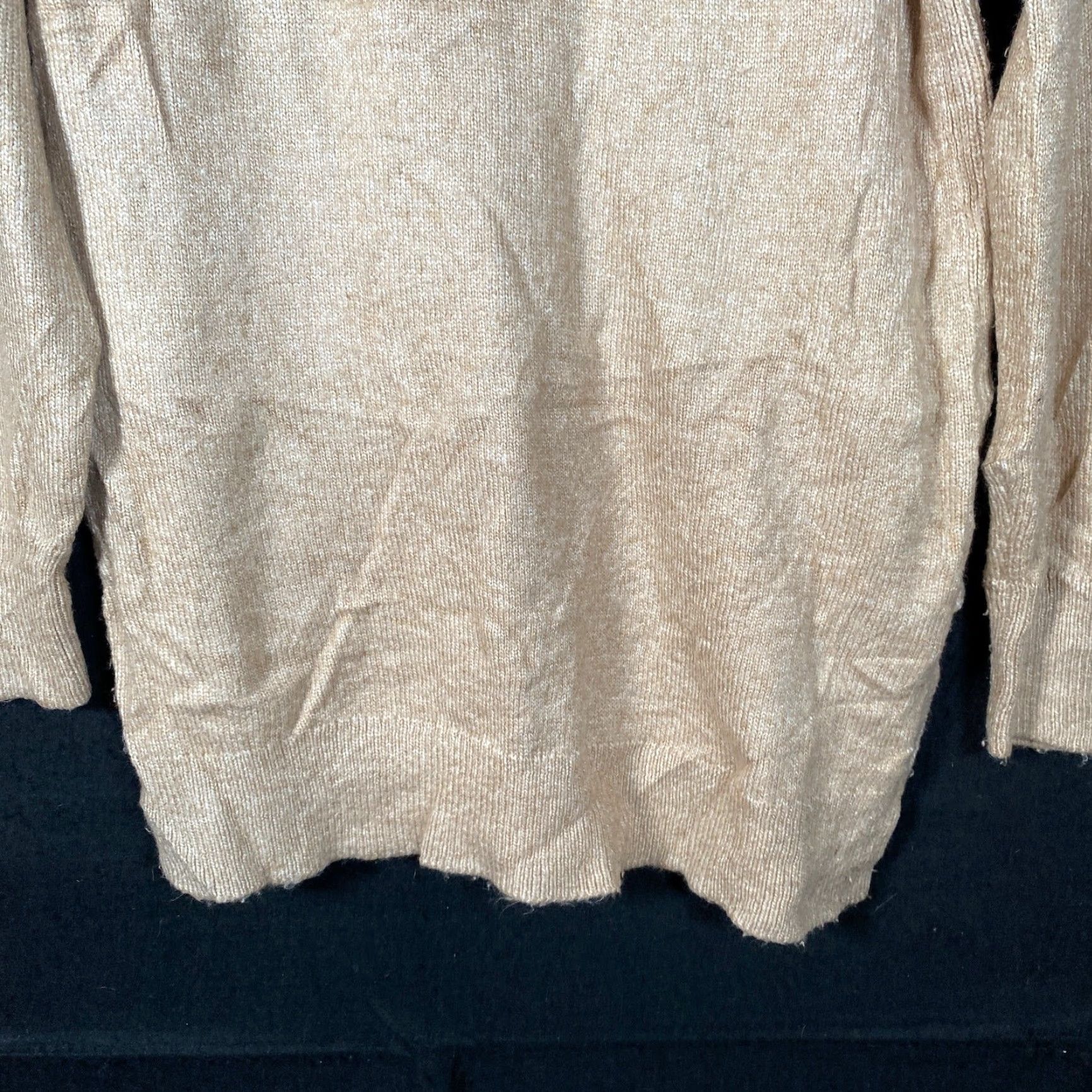 Ann Taylor Ann Taylor Womens Sweater Sand Turtleneck Wool Blend Long Sleeve Medium Size M / US 6-8 / IT 42-44 - 3 Thumbnail