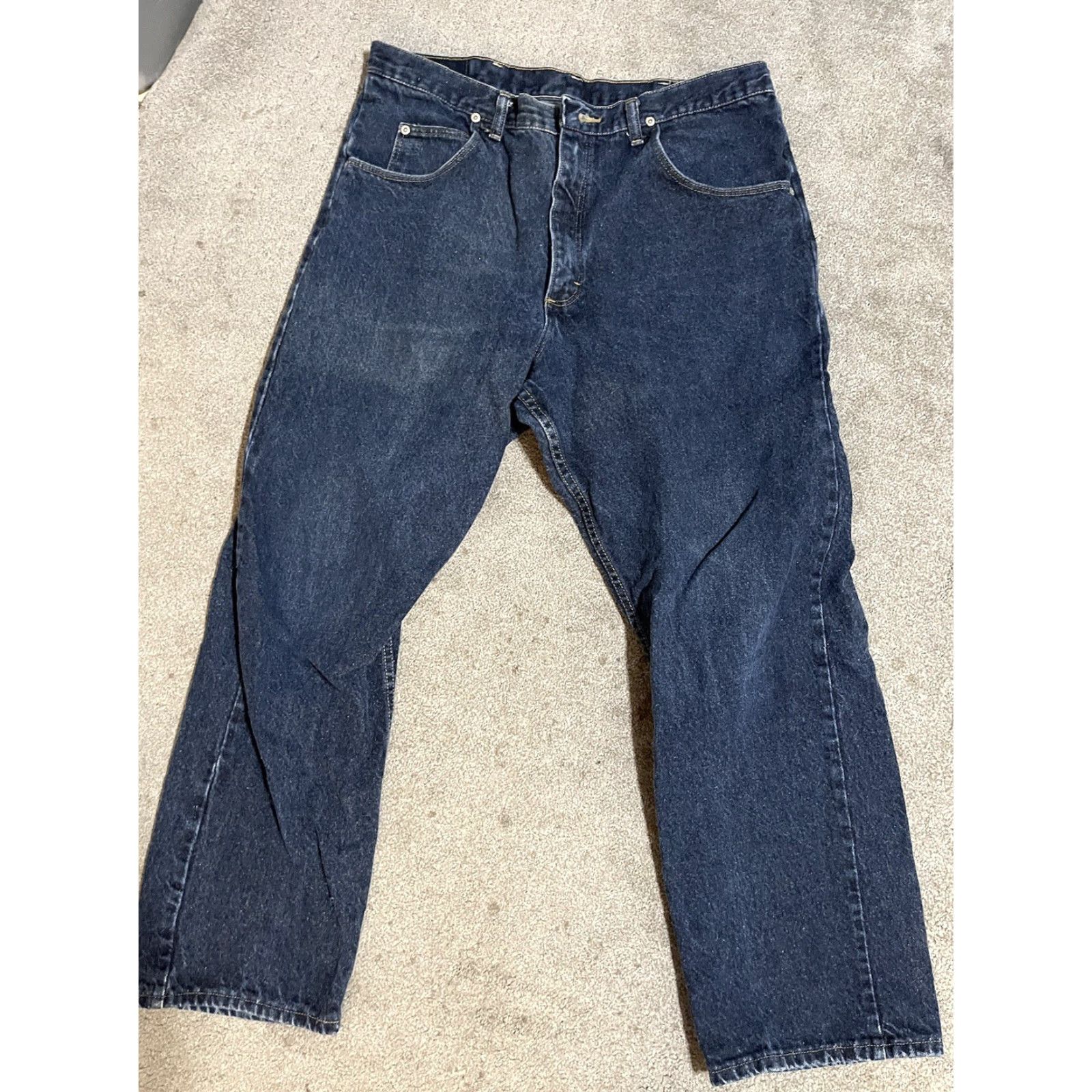 Wrangler Wrangler Jeans Mens 38x30 Medium Blue Relaxed Fit Denim Size US 38 / EU 54 - 3 Thumbnail