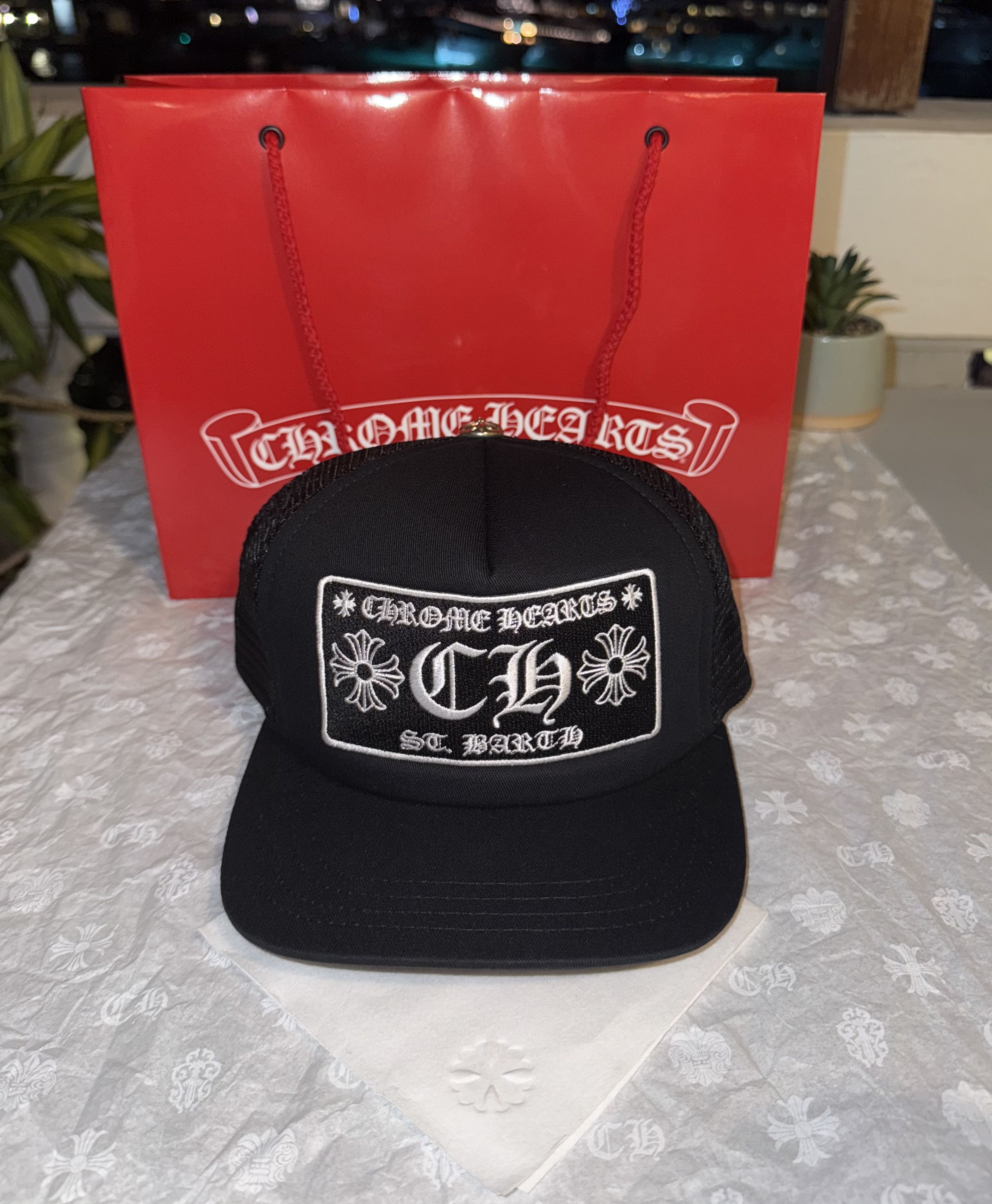 Chrome Hearts St Barths Trucker Hat (Black)