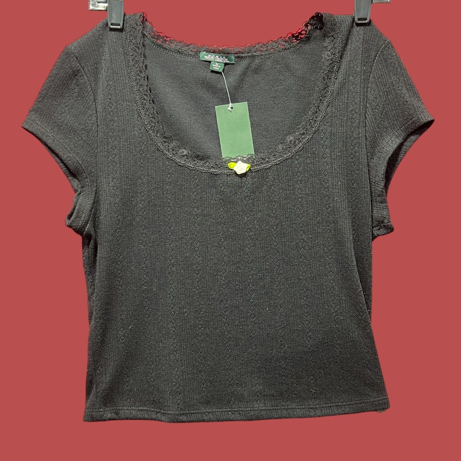 Other Wild Fable - Women's Short Sleeve T-Shirt - Black - Medium Size M / US 6-8 / IT 42-44 - 1 Thumbnail