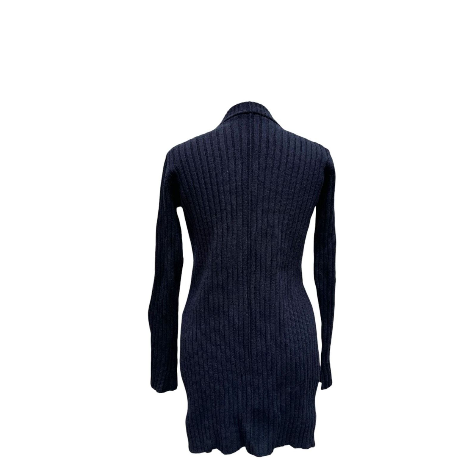 Celine Phoebe Philo Navy Wool Heavy Knit Size S / US 4 / IT 40 - 3 Thumbnail