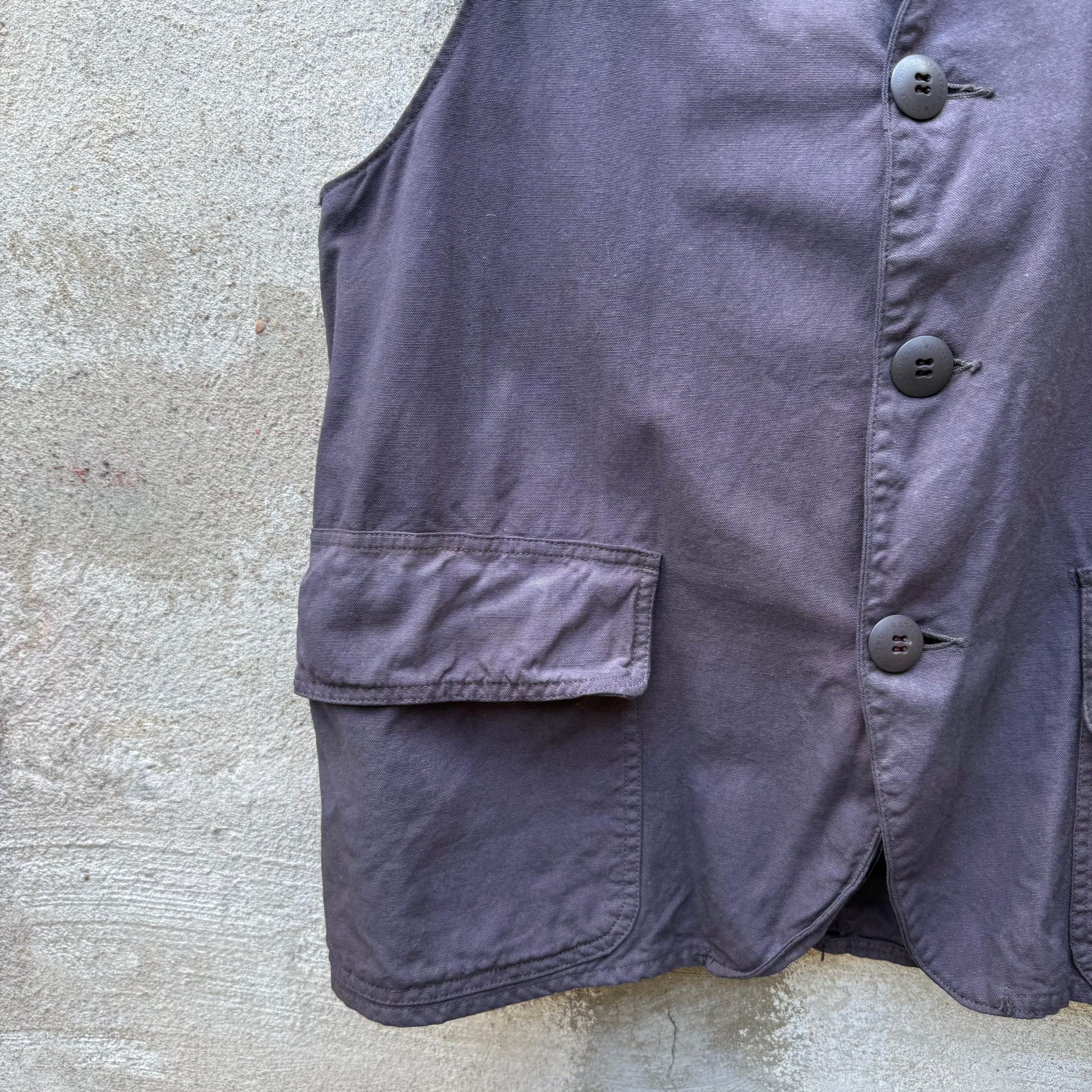 Vintage 50's Vintage Over-dyed Black Hunting Canvas Vest Size US M / EU 48-50 / 2 - 5 Thumbnail