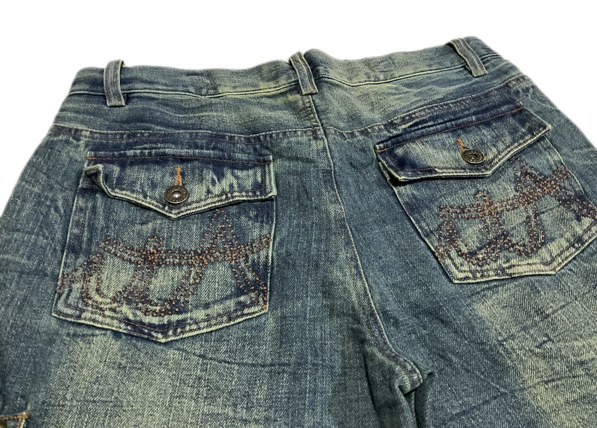 If Six Was Nine × In The Attic × Le Grande Bleu (L.G.B.) 🔥Sick Y2K In The Attic Homme Flared Denim Cargo Rivet Size US 30 / EU 46 - 7 Thumbnail