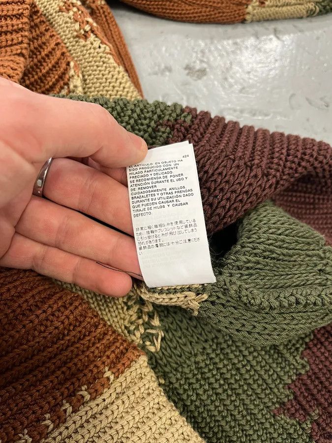 Dolce & Gabbana 2010s Dolce & Gabbana Green & Brown Abstract Knit Sweater Size US M / EU 48-50 / 2 - 11 Thumbnail