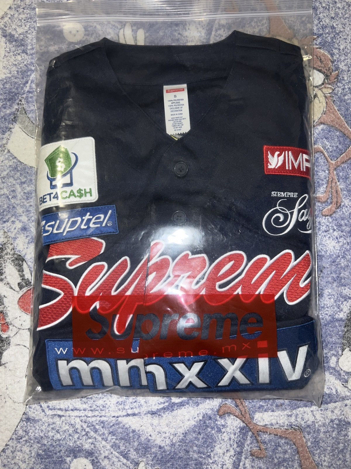 Supreme Supreme Chosen One Baseball Jersey Navy Small | Grailed